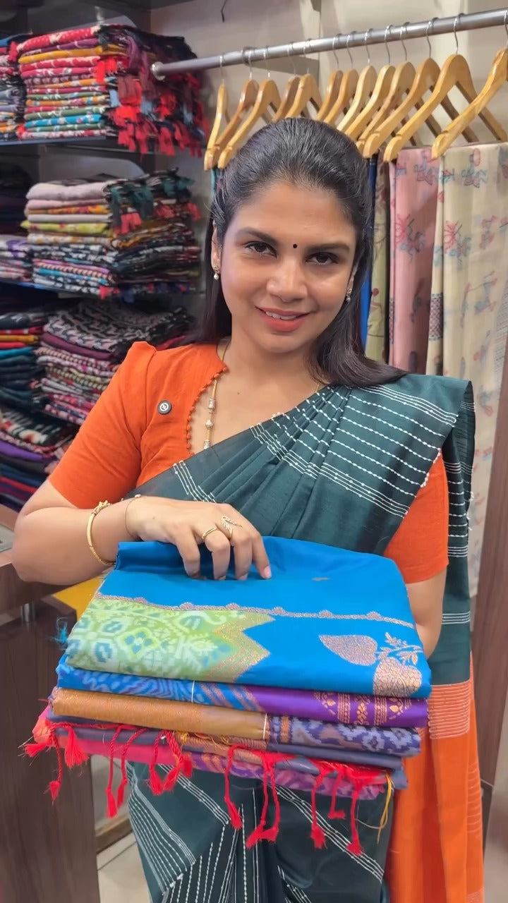 Ikkat Pochampally Silk Saree
Tag Price @ Rs.1500/-
Offer Price @ R...