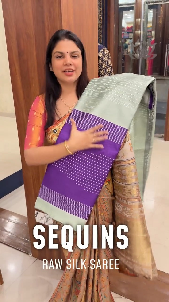 Raw Silk Saree with sequins Work
Product Code - TTDS2100
Sale Pr...