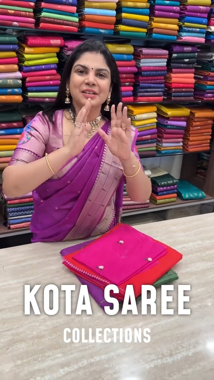 Dual-Shade Kota Saree
Lightweight and airy Kota weave with a grace...