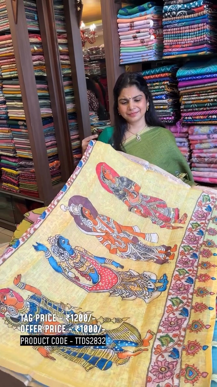 ⚠️ Limited colours only – now in stock!
🌸 Pichwai Printed Linen Co...