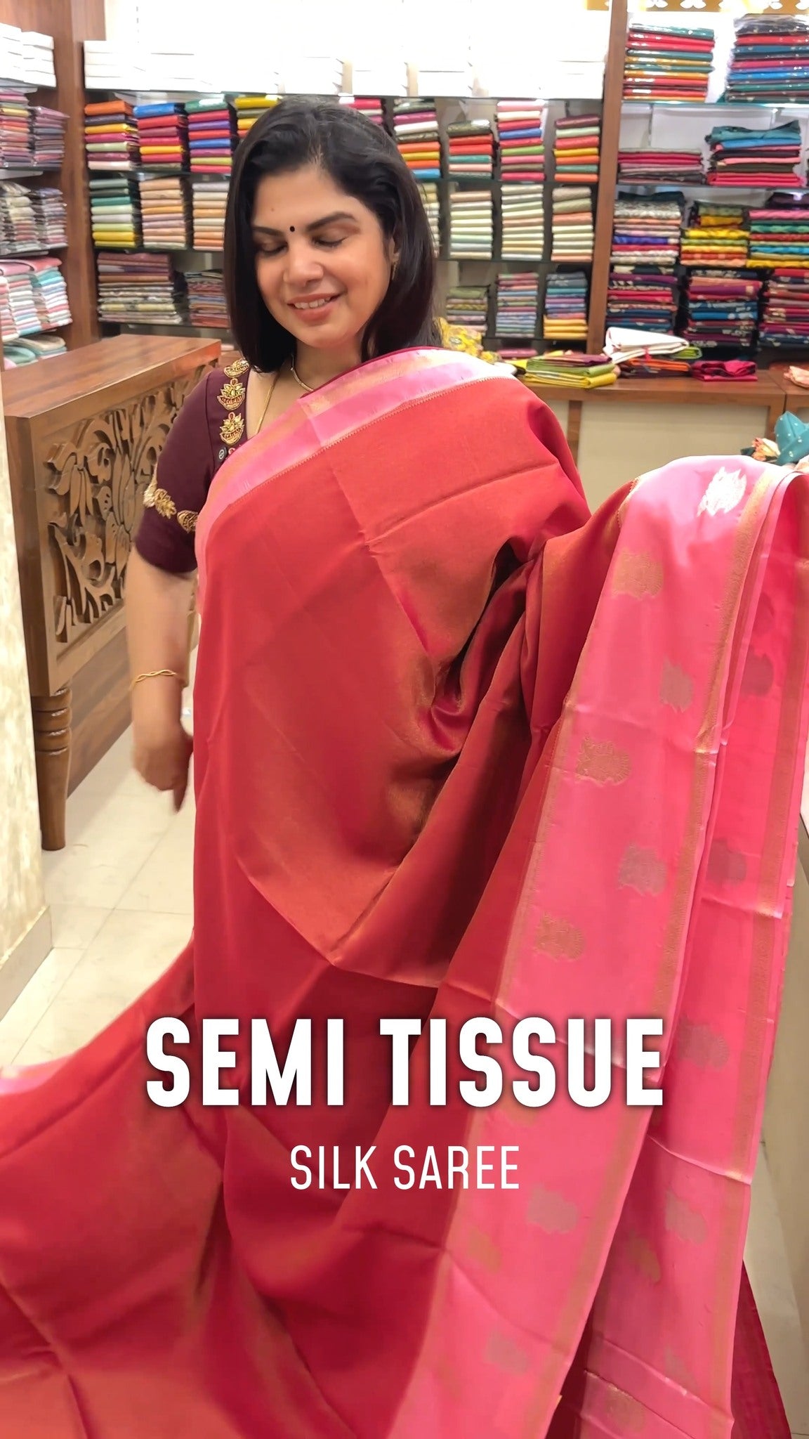 ✨ Semi Tissue Silk Saree ✨
This Semi Tissue Silk Saree comes with ...