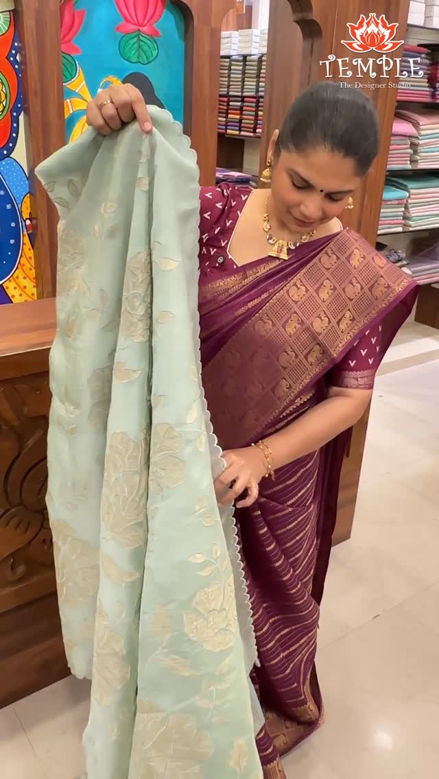 Tissue organza Saree
For queries WhatsApp us @ 9840306334
#saree...