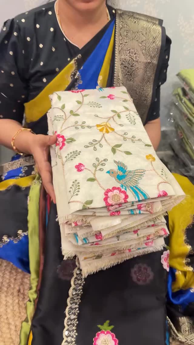 Designer Saree With Embroidery Pattern | TTDS2971