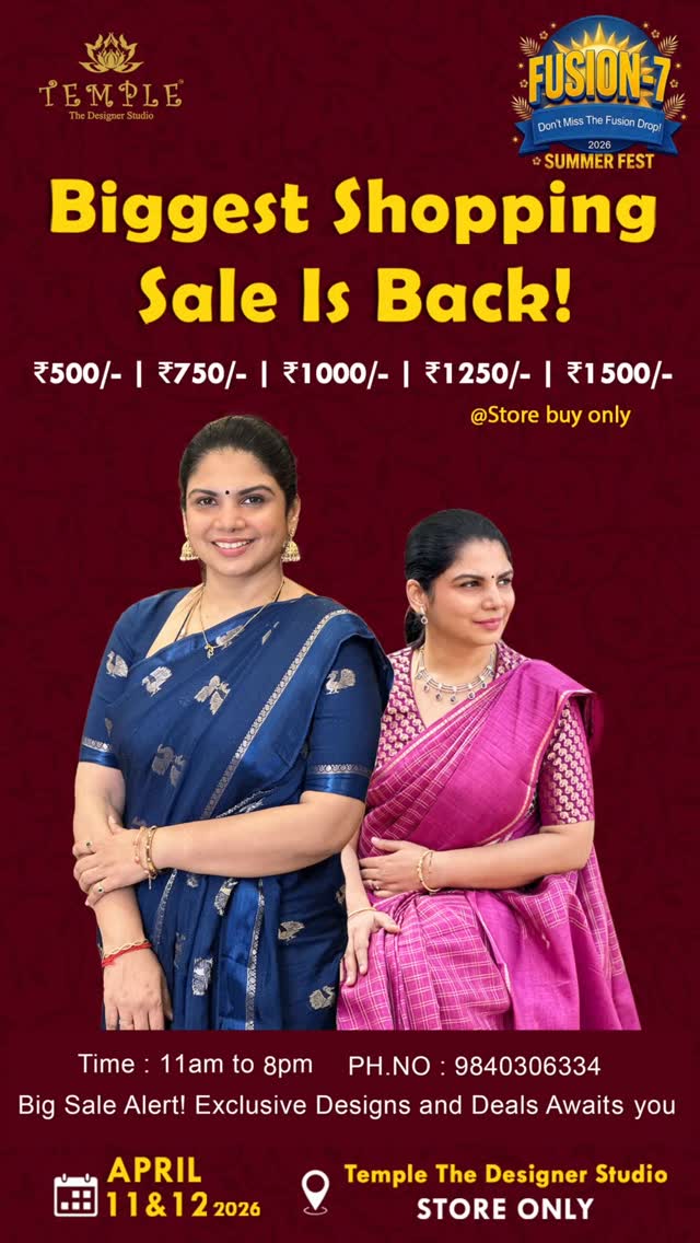 💛 Vishu vibes + Sale mode ON 💛
Fusion Sale 7 happening on April ...