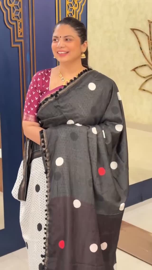 Your support means everything 🥰
Chanderi Cotton Saree with Pom P...