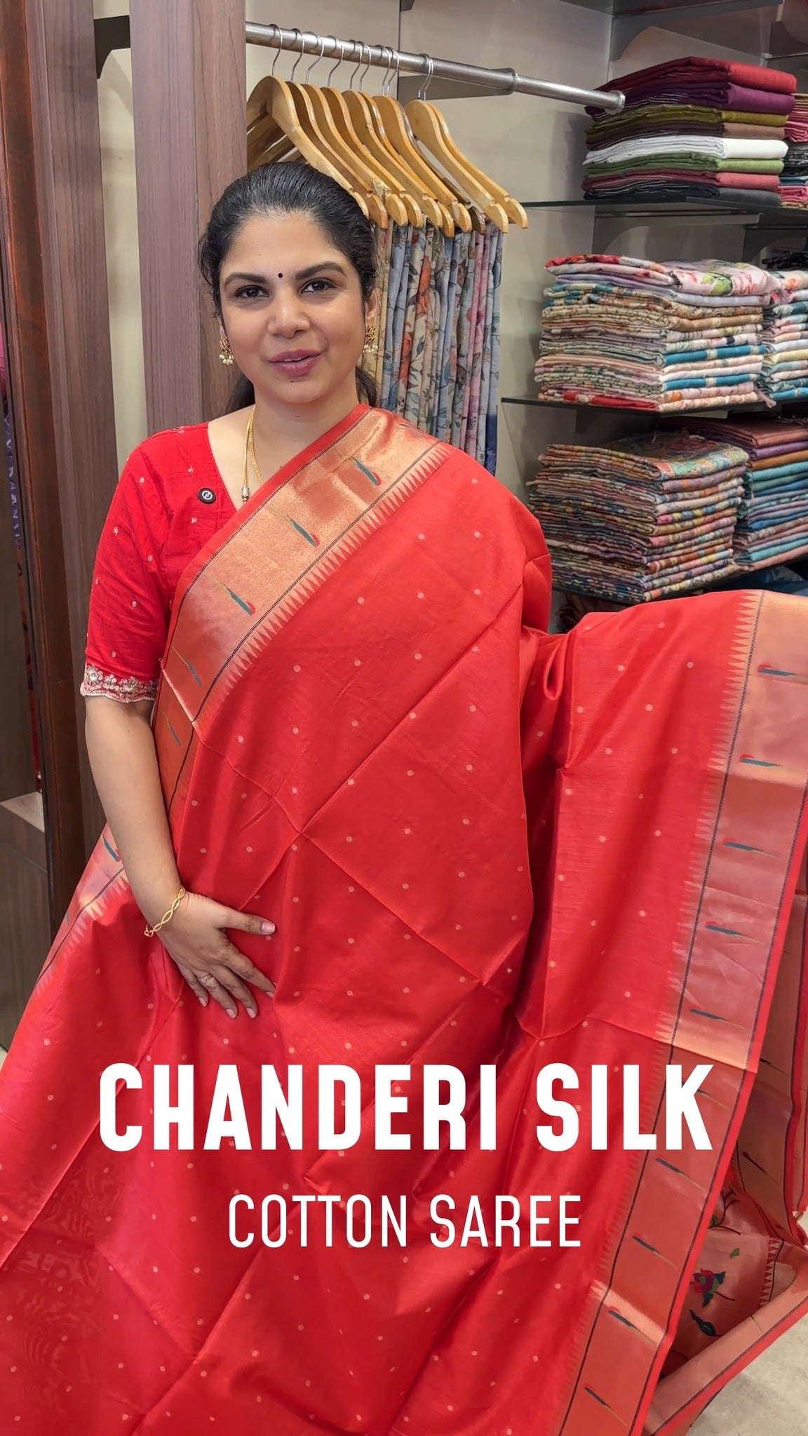 Saree Code - | TTDS2795
Saree Name - Chanderi Silk Cotton Saree w...