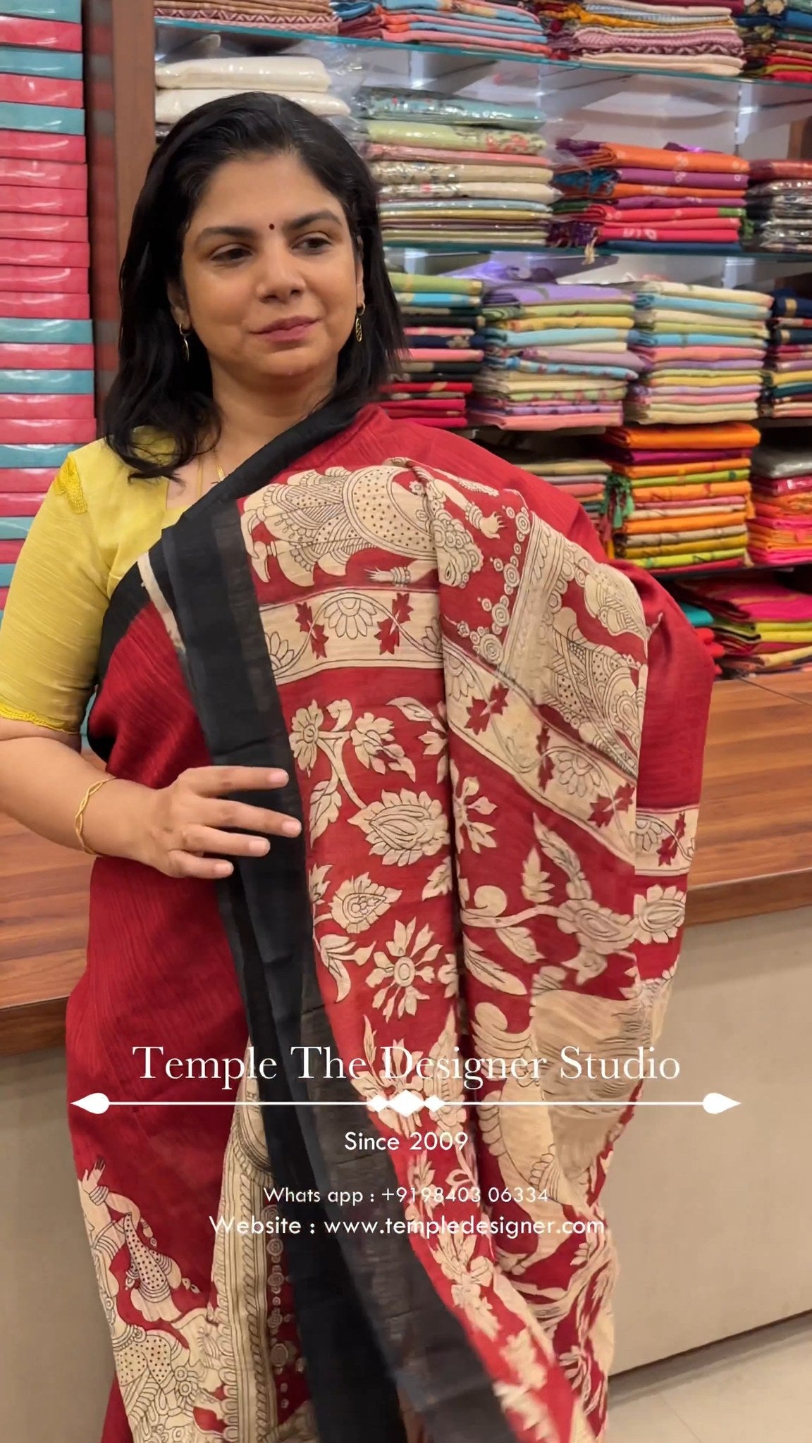 Saree Code - TTDS3413
Saree Name - Summer Loom Kalahasti Saree
Bl...