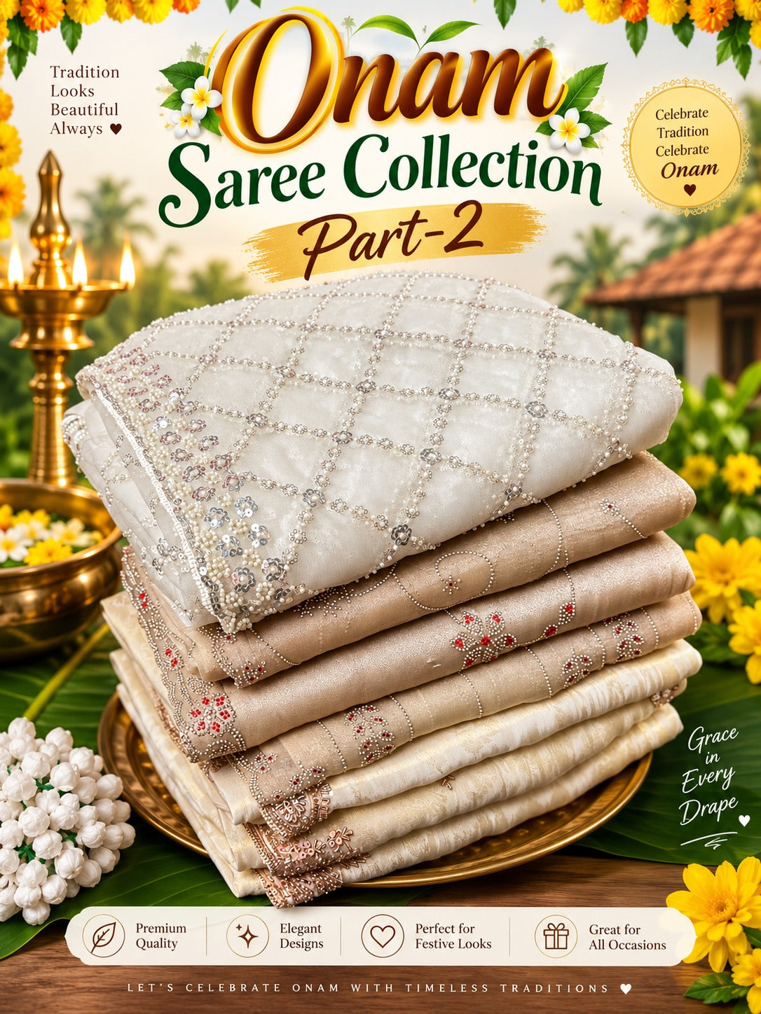 ✨ ONAM SAREE COLLECTIONS ARE HERE! 🌼💛
Celebrate the beauty of On...