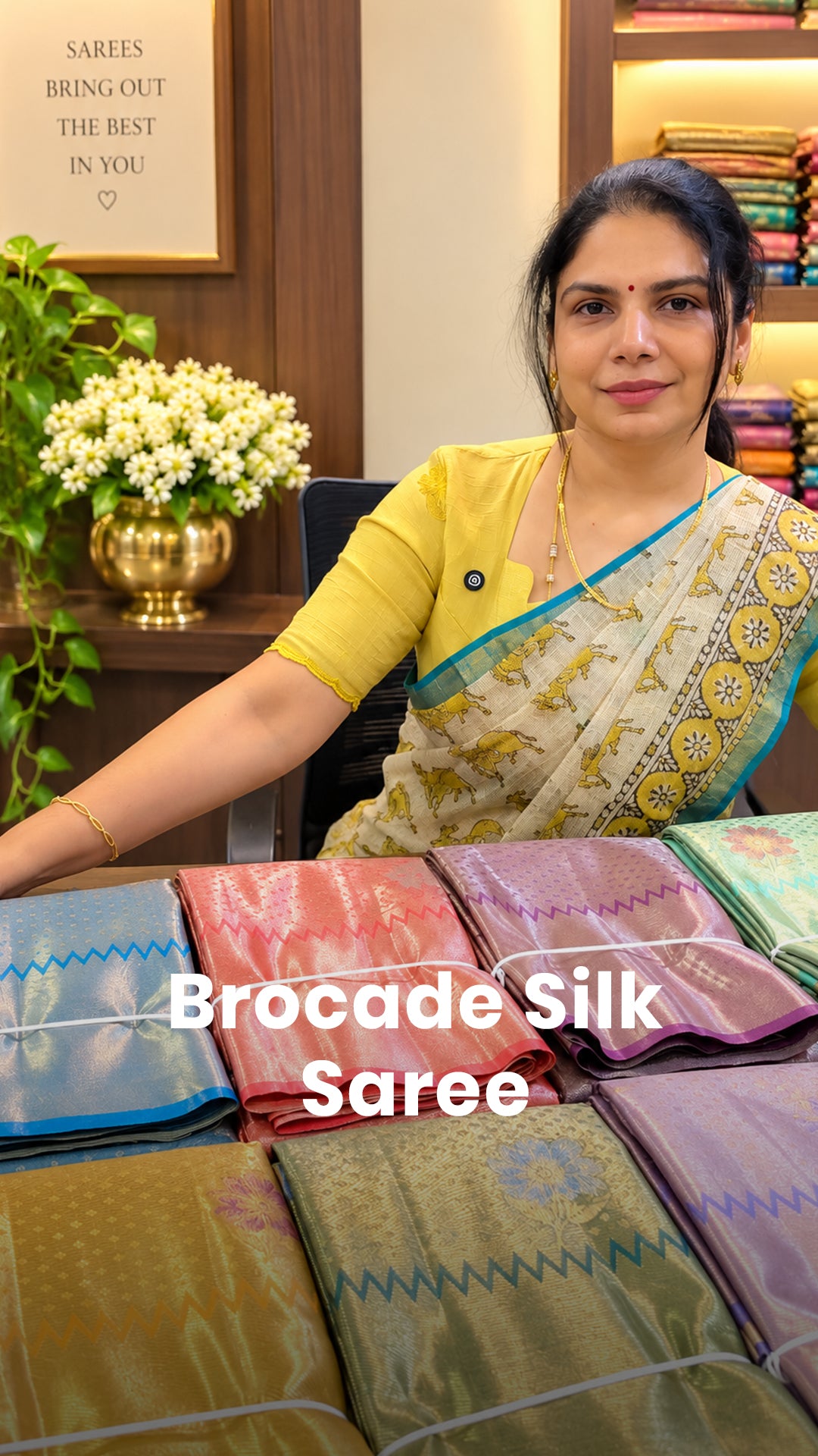 Saree Name - Semi Brocade Silk Saree
Blouse - Self colour Blouse
...