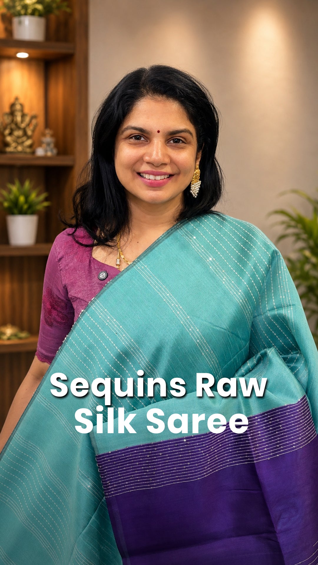 Saree Code - TTDS2100
Saree Name - Raw Silk Saree with sequins Wor...
