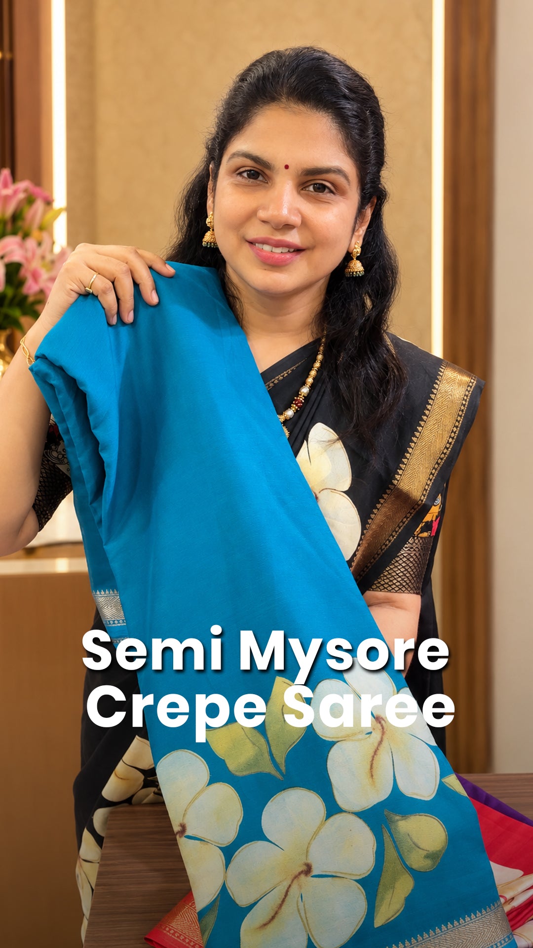 Saree Code - TTDS3541
Saree Name - Semi Mysore Crepe Saree
Blouse...