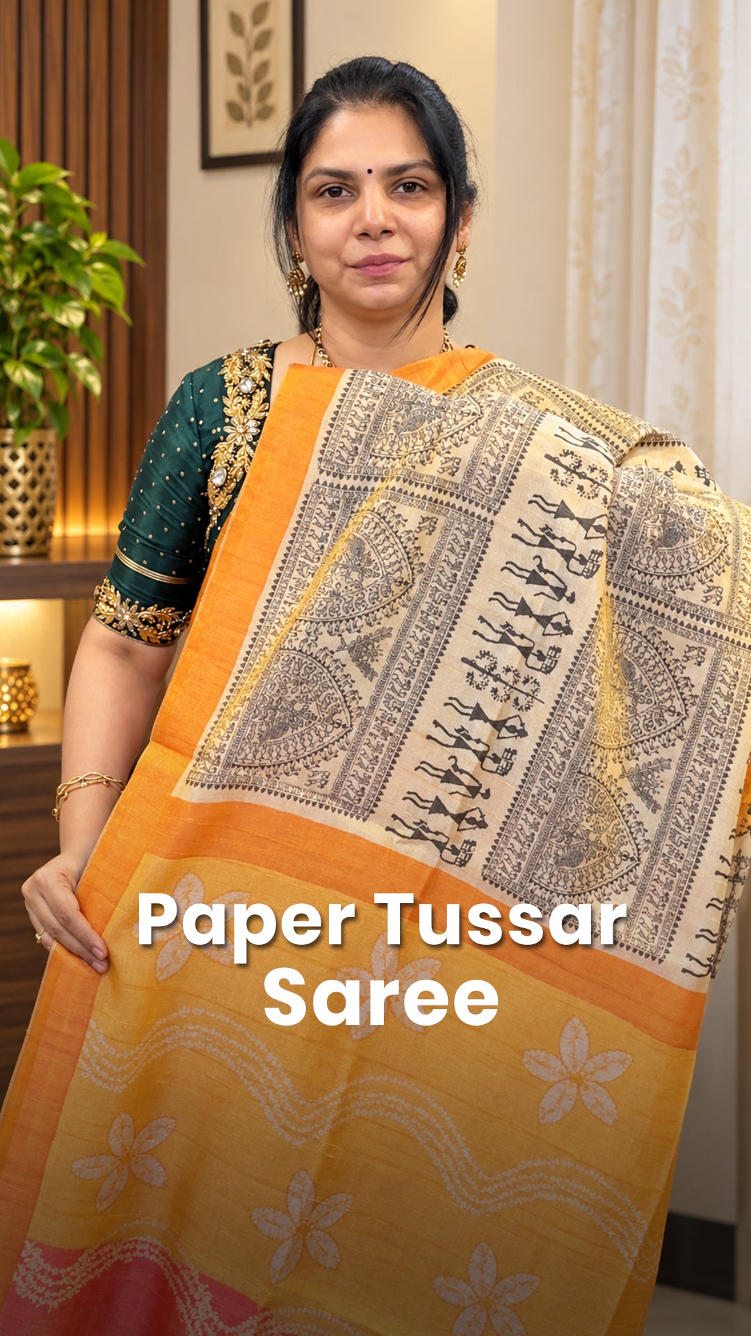 Saree Code - TTDS2786
Saree Name - Printed Paper Tussar Saree
Blo...