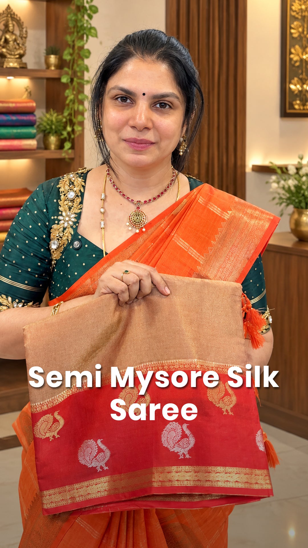 Saree Code - TTDS3561
Saree Name - Semi Mysore Silk Saree
Blouse ...