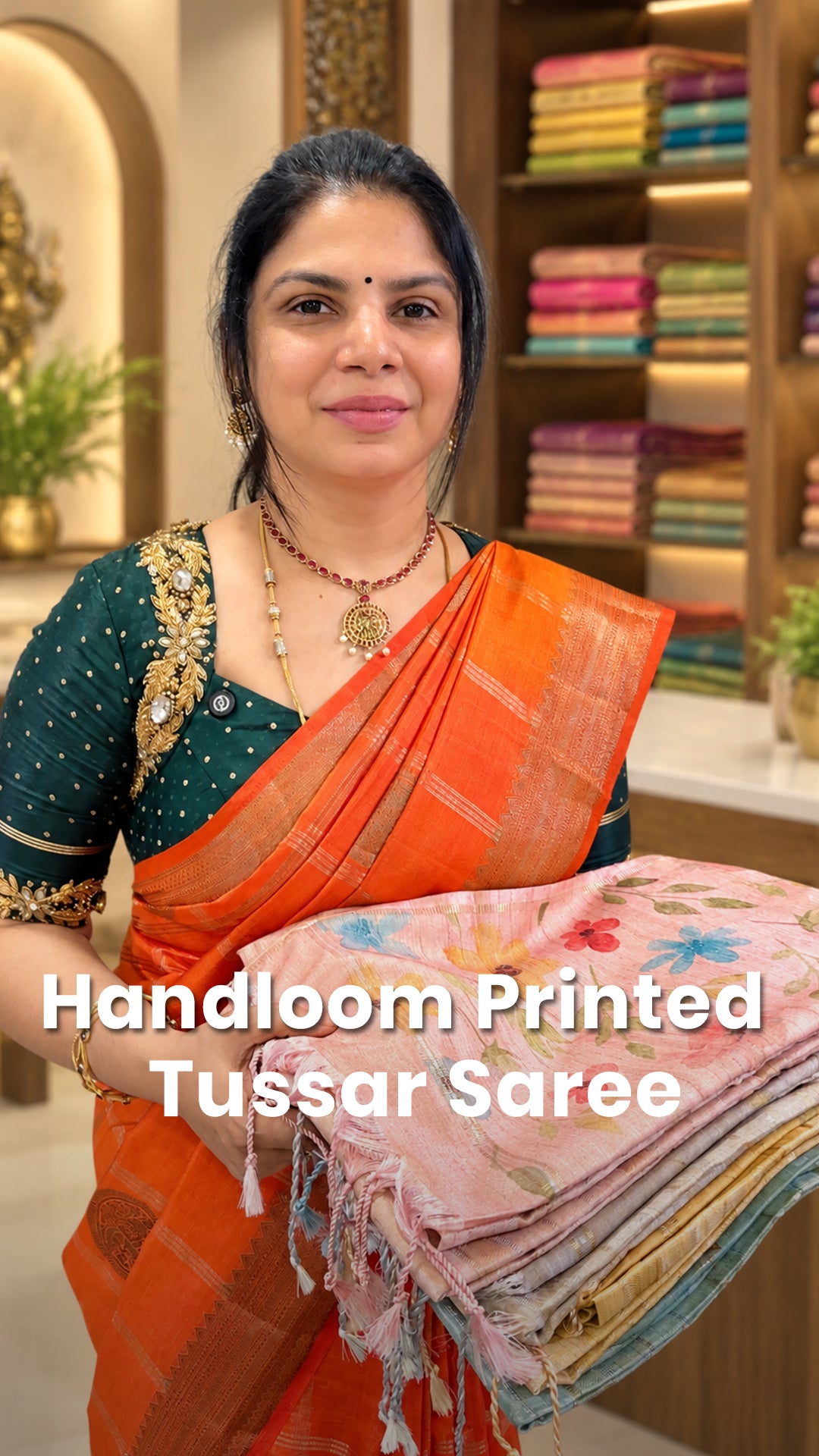 Saree Code - TTDS3564
Saree Name - Handloom Printed Tussar Silk Sa...