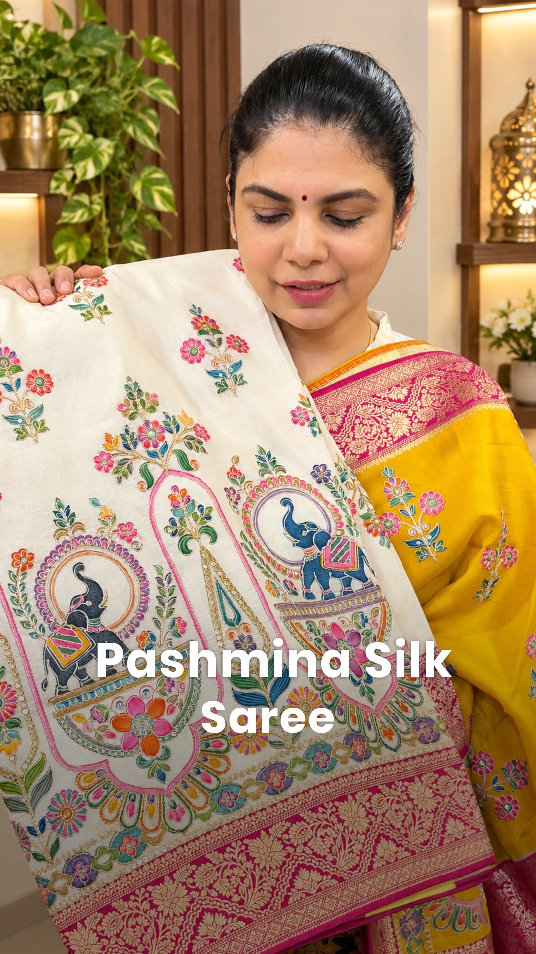 Saree Name - Pashmina Silk Saree
Blouse - Contrast Blouse
Price -...