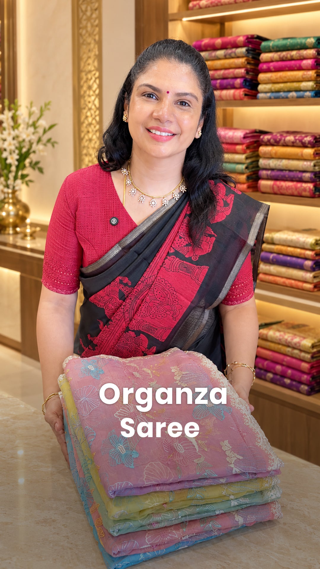 Saree Name - Organza Saree
Blouse - Self Colour Blouse
Price - Rs...