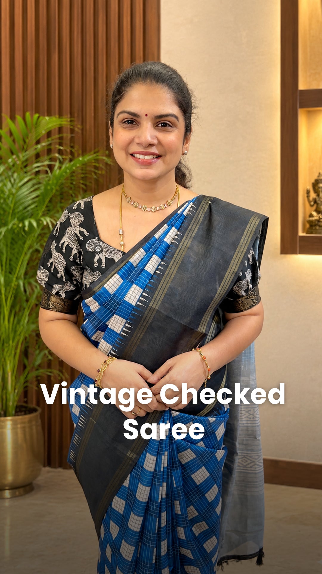 Saree Code - TTDS3708
Saree Name - Vintage Checked Tussar Saree
B...