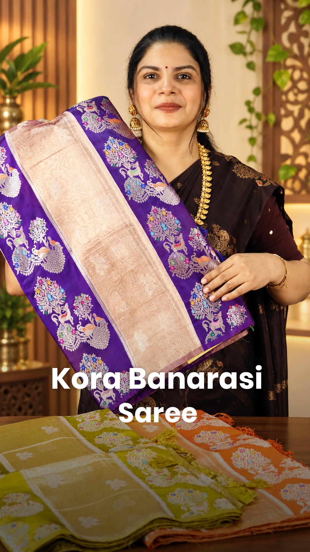 Saree Name - Kora Banarasi Saree
Blouse - Self Colour Blouse
Pric...