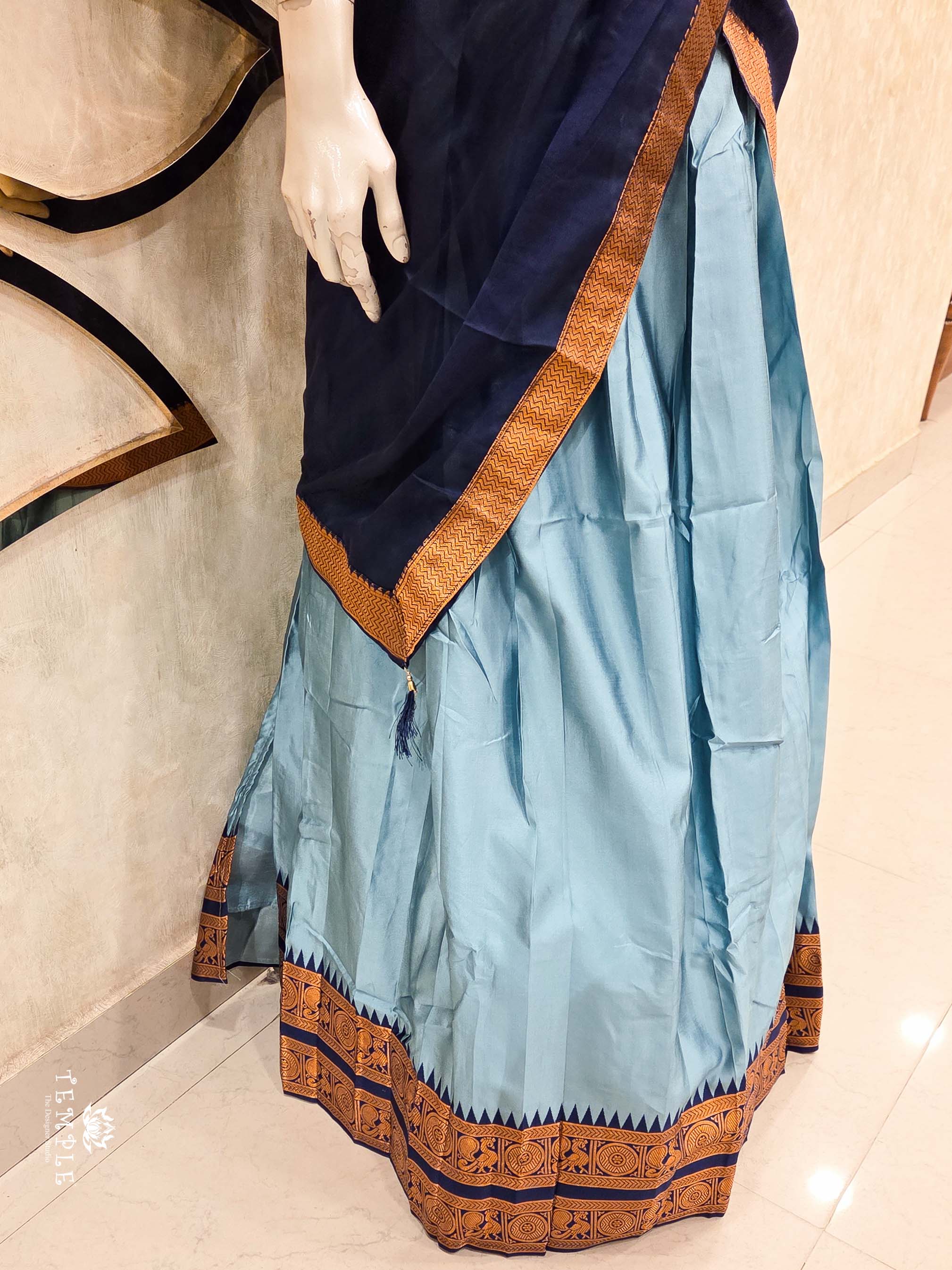 Silk Pattu Pavadai With Dhavani Set | TTDS2161