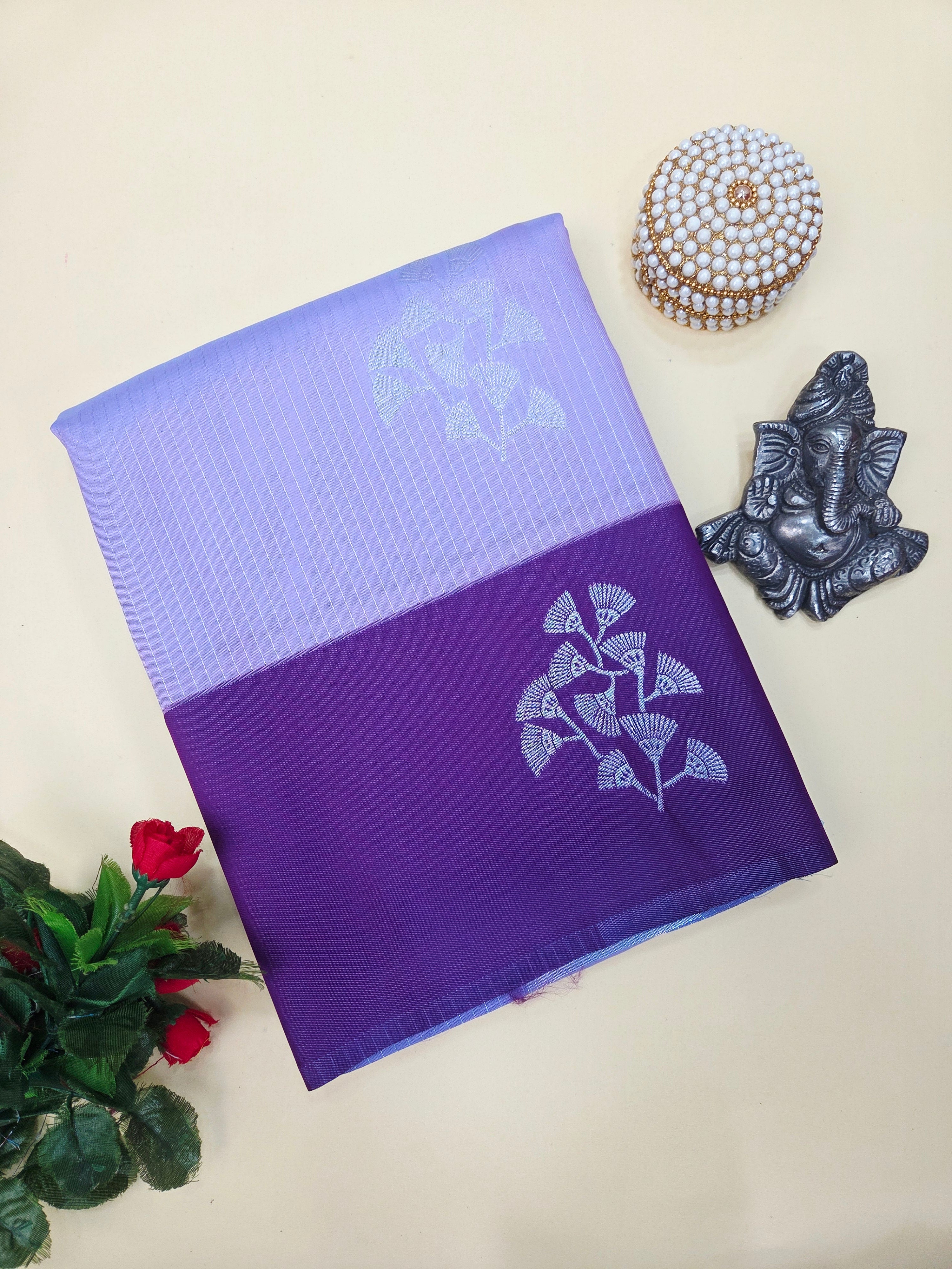 Lichi Silk Saree With Zari woven Pattern | TTDS2366