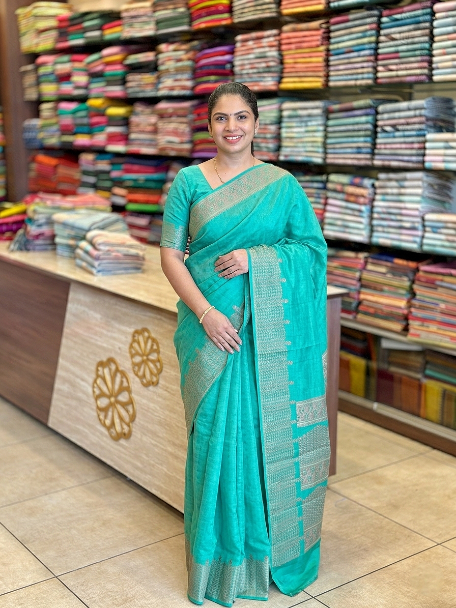 Semi Tussar Silk Saree | TTDS3193