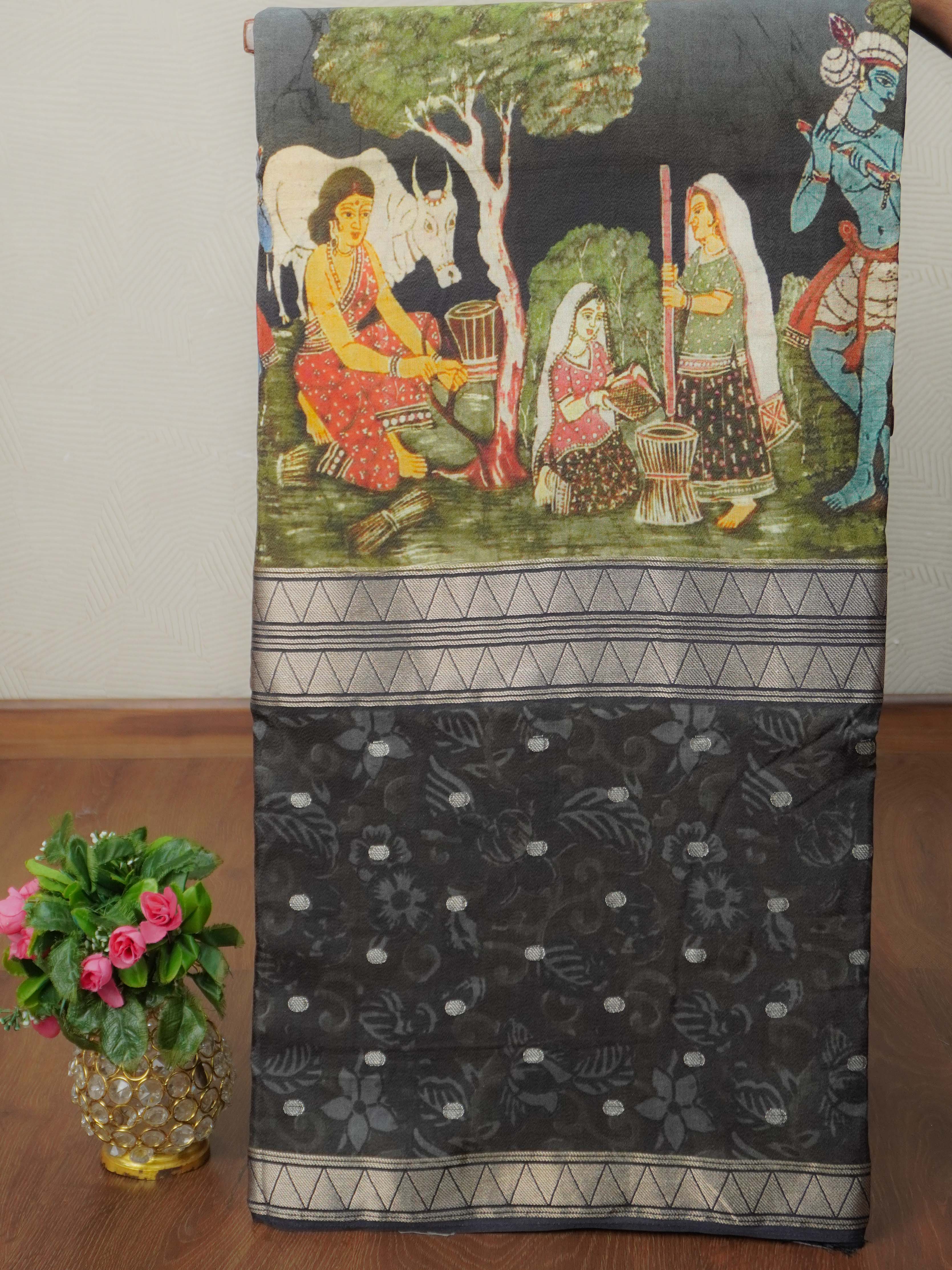 Premium Viscose Georgette Saree | TTDS2707