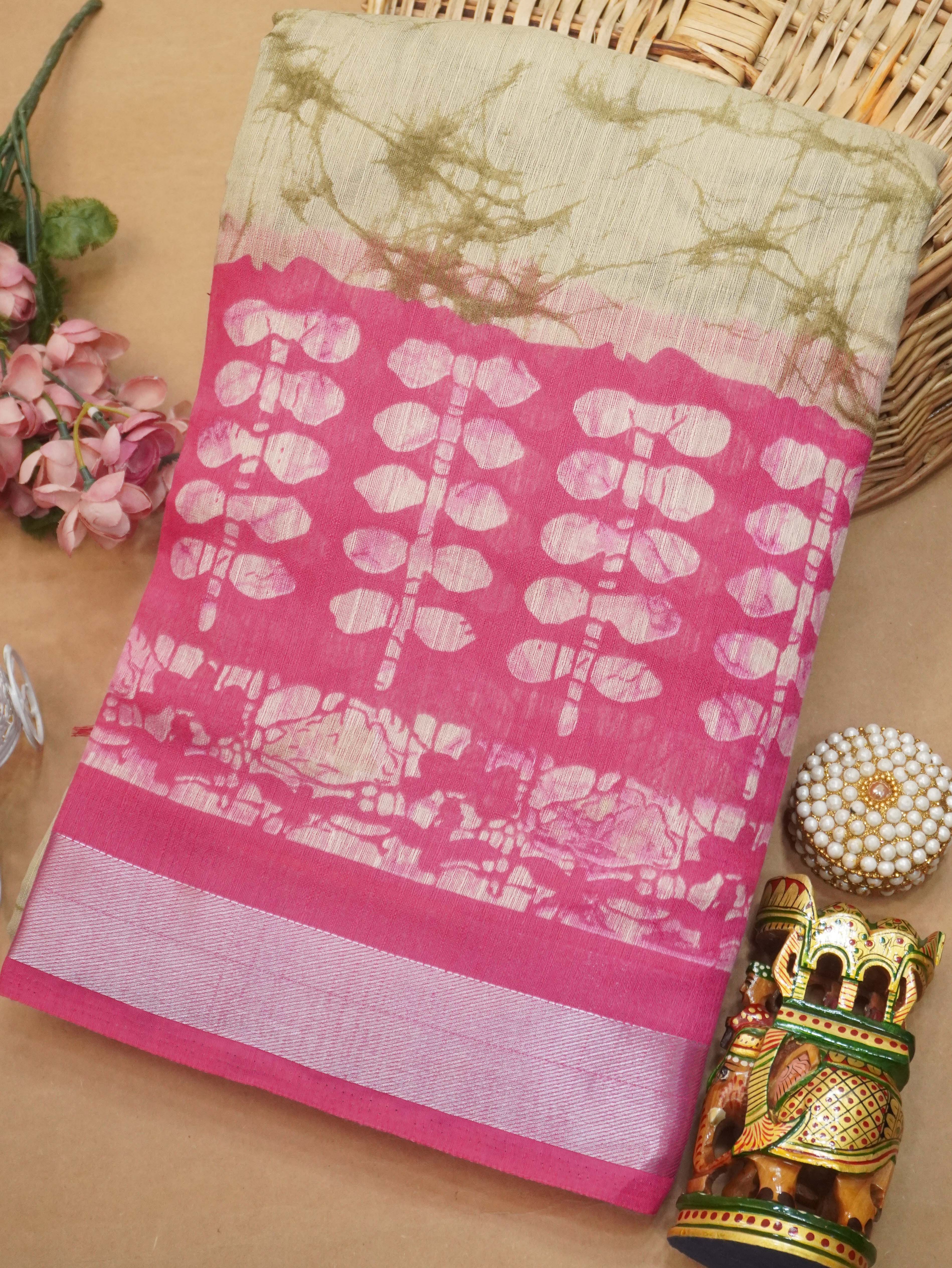 Chanderi Cotton Saree | TTDS3222