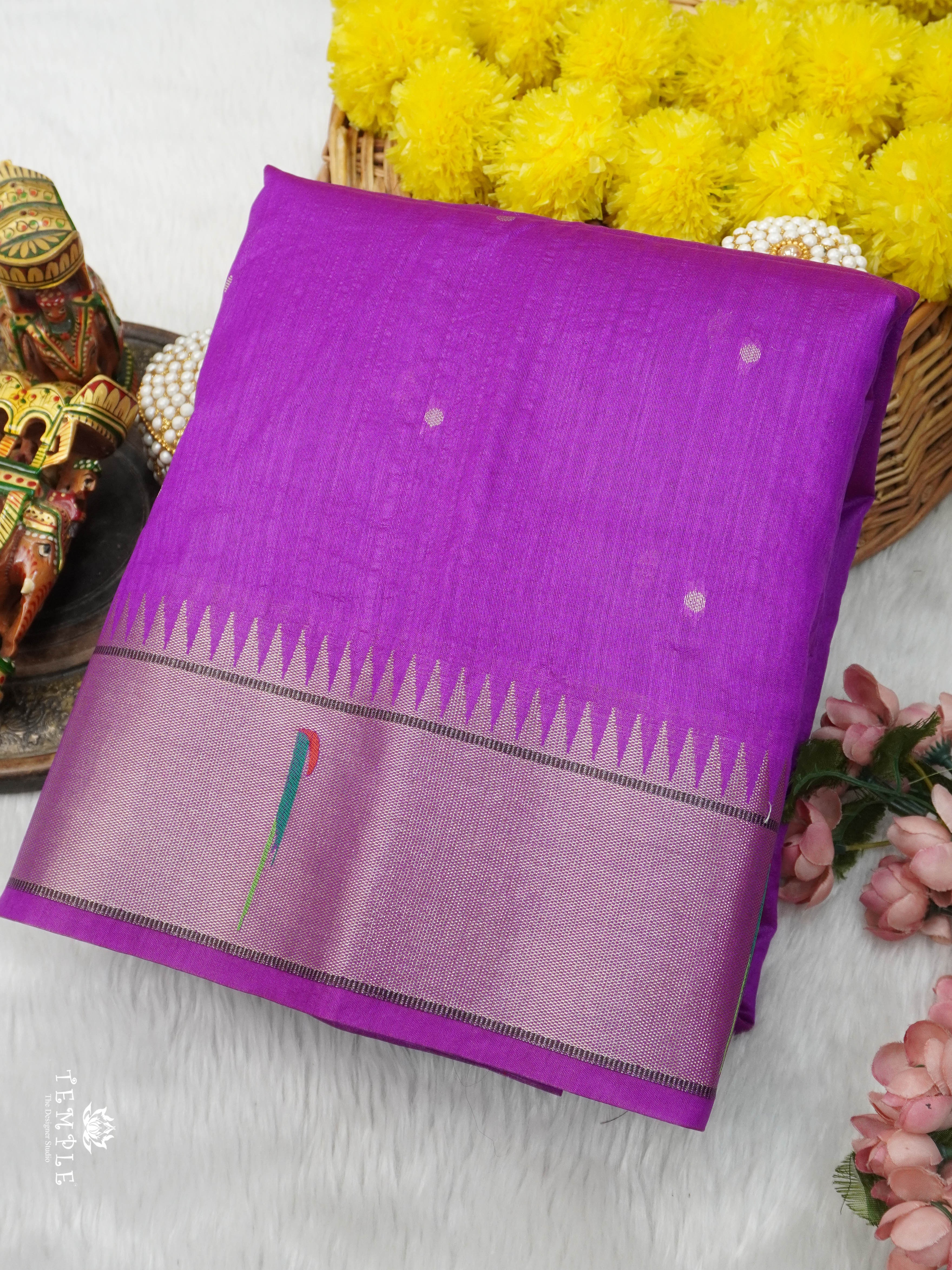 Chanderi Silk Cotton Saree with Paithani | TTDS2795 | PRE BOOKING