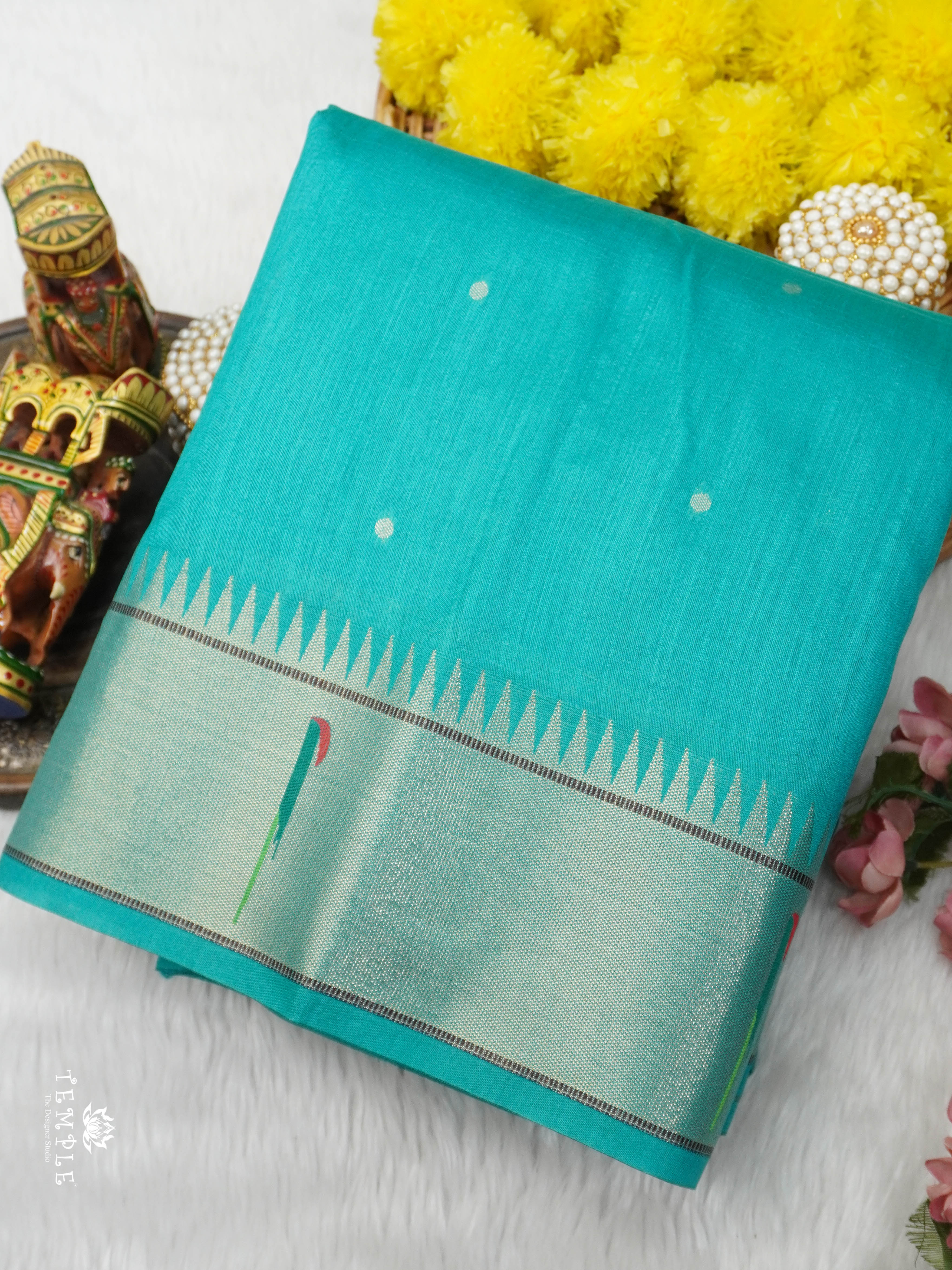 Chanderi Silk Cotton Saree with Paithani | TTDS2795 | PRE BOOKING