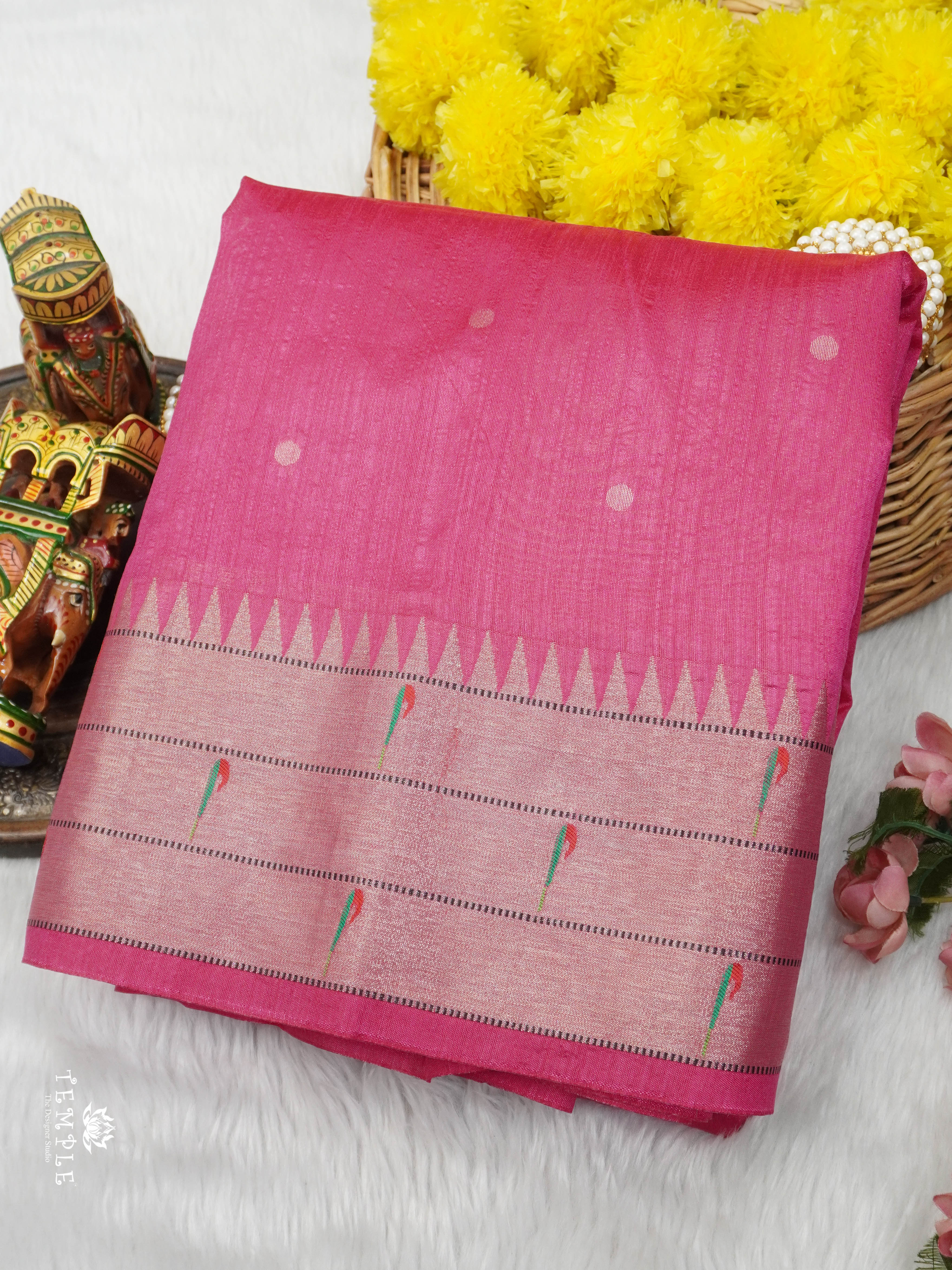 Chanderi Silk Cotton Saree with Paithani weaving | TTDS2815 | PRE BOOKING