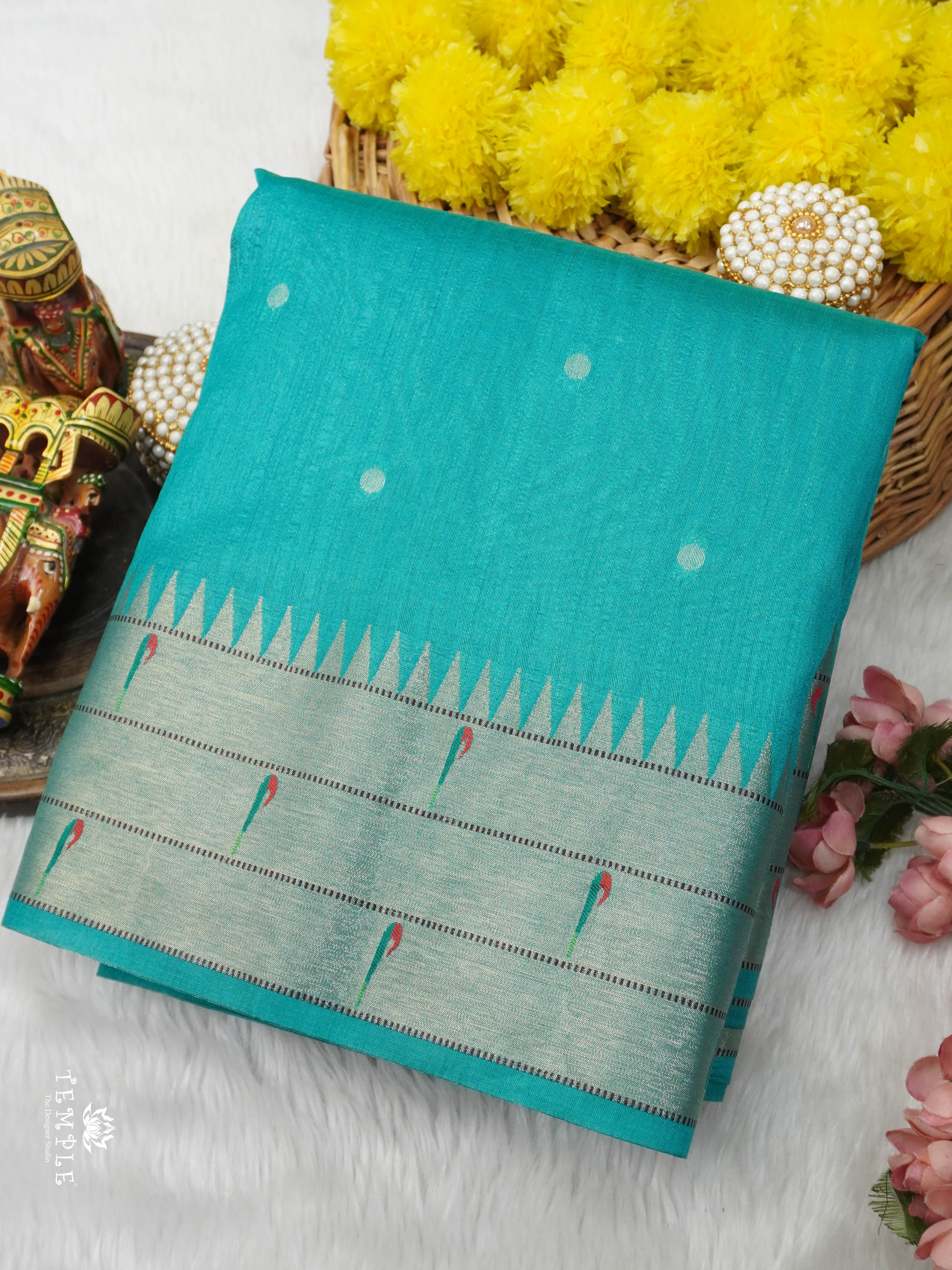 Chanderi Silk Cotton Saree with Paithani weaving | TTDS2815 | PRE BOOKING