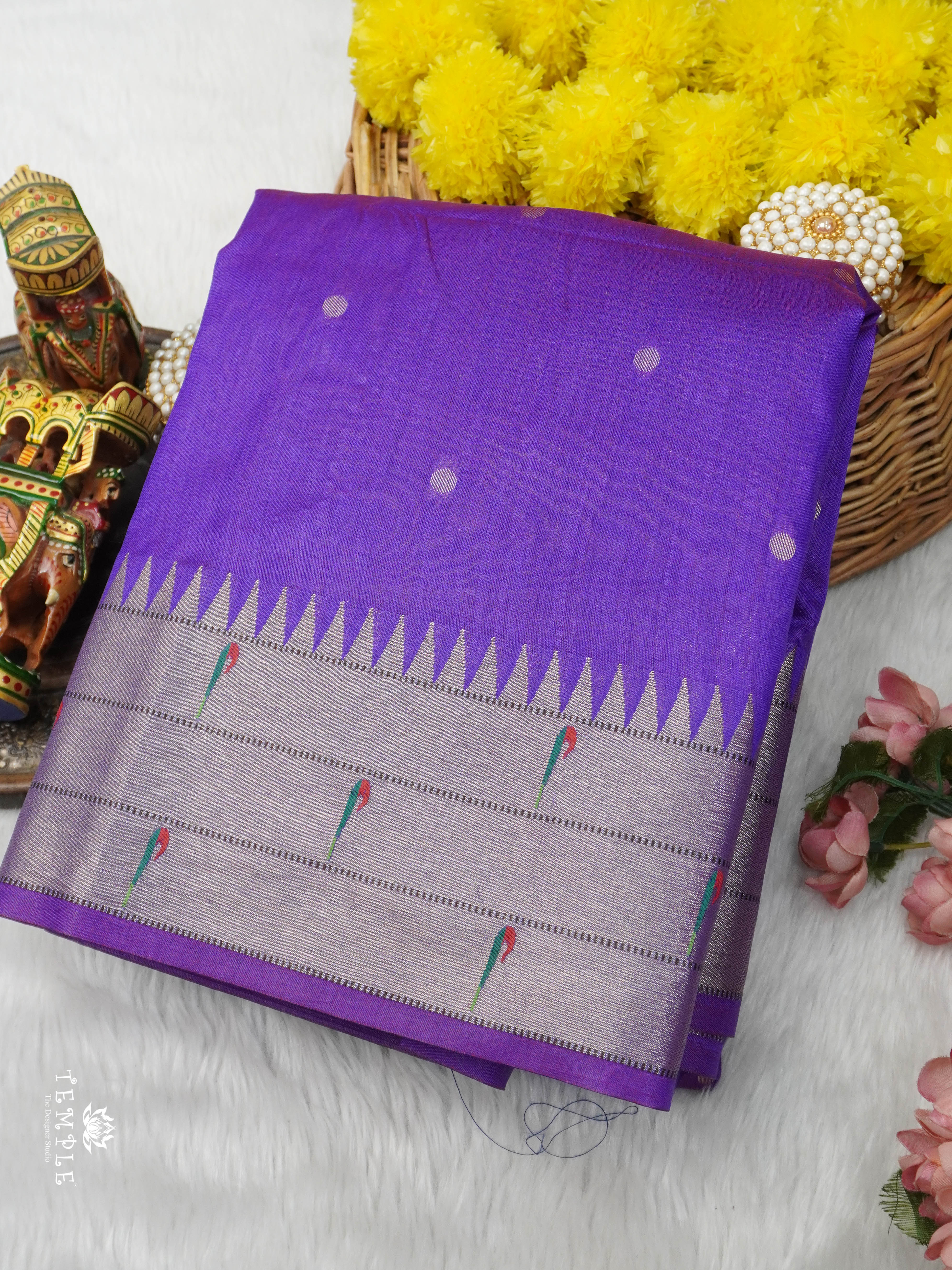 Chanderi Silk Cotton Saree with Paithani weaving | TTDS2815 | PRE BOOKING