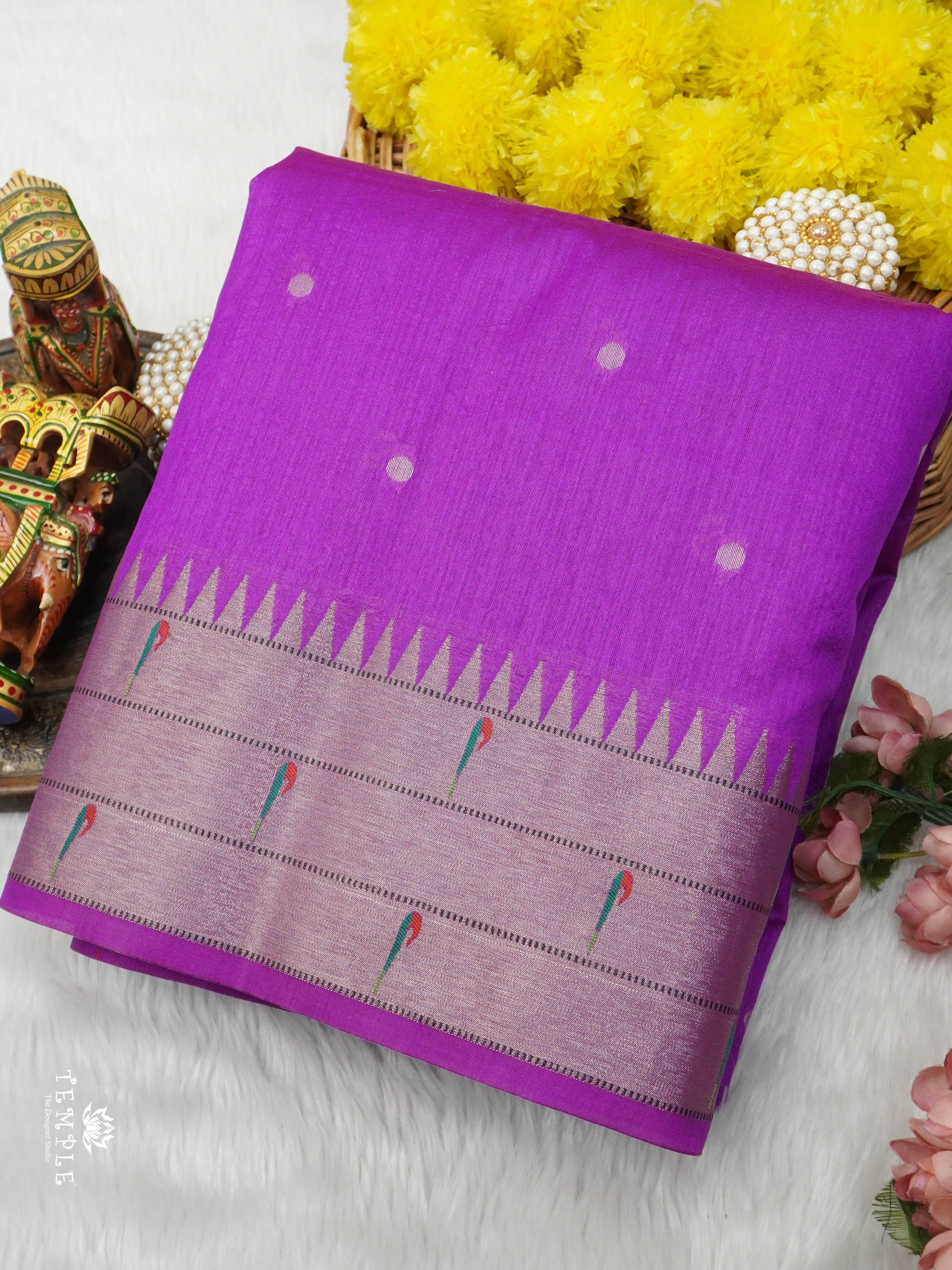 Chanderi Silk Cotton Saree with Paithani weaving | TTDS2815 | PRE BOOKING