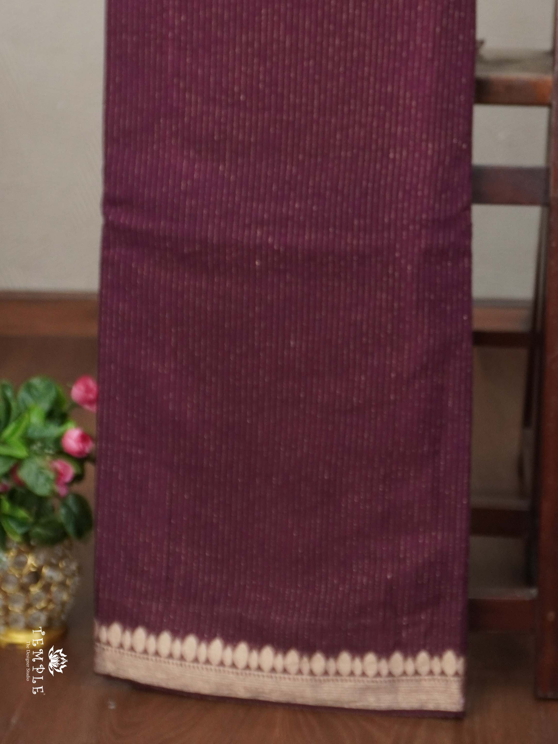 Fancy Georgette Saree With Vaira Oosi Pattern(Wine colour) | TTDS2709