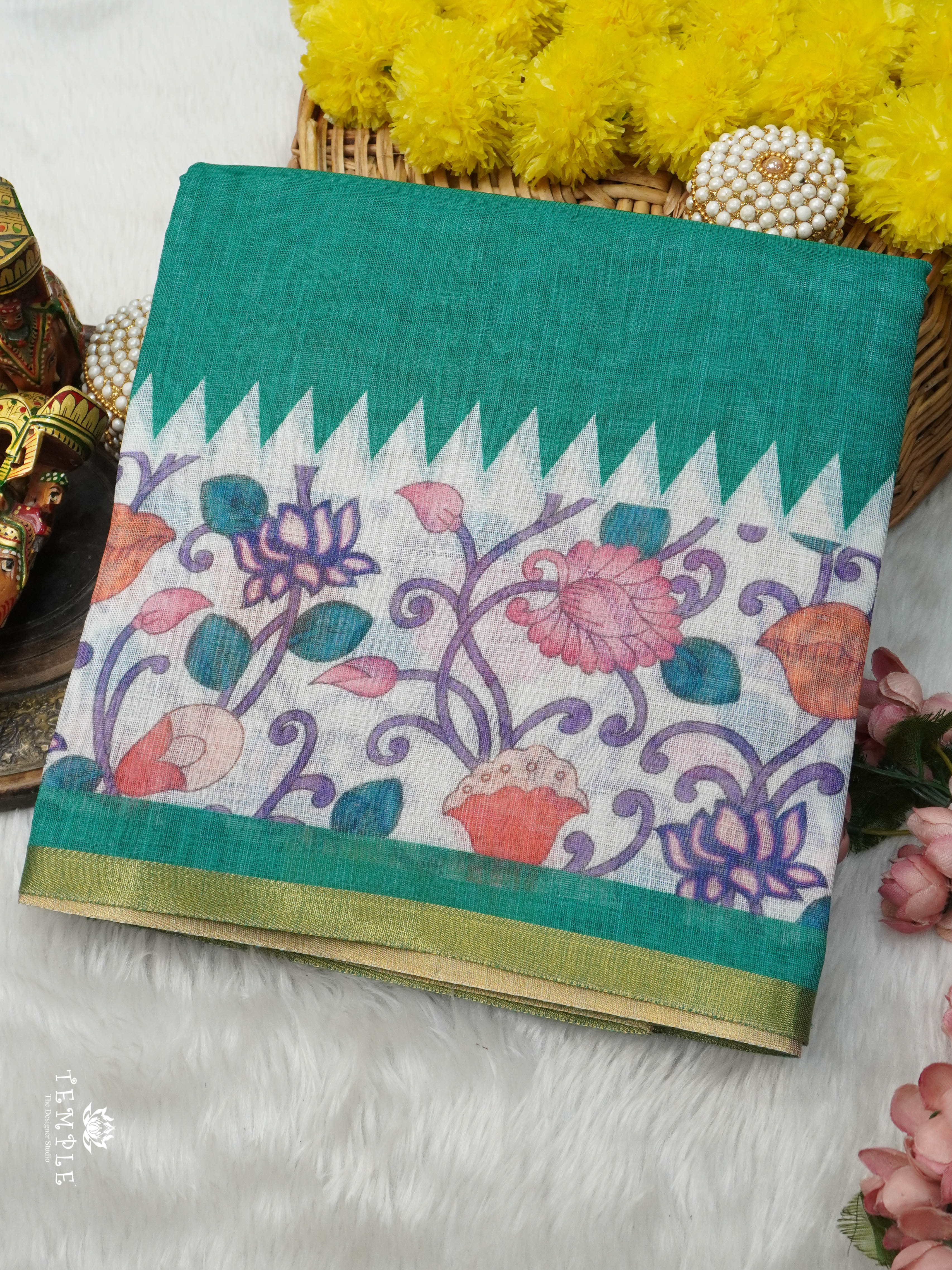 Linen Cotton Saree | TTDS2804