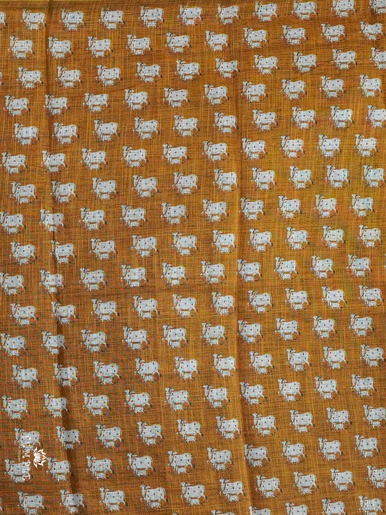 Pichwai Printed Linen Cotton Saree | TTDS2214