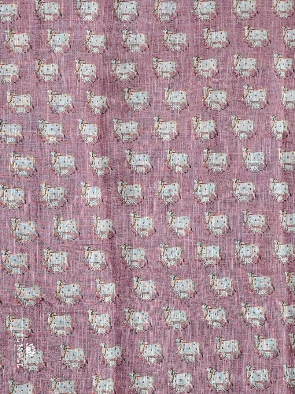 Pichwai Printed Linen Cotton Saree | TTDS2214