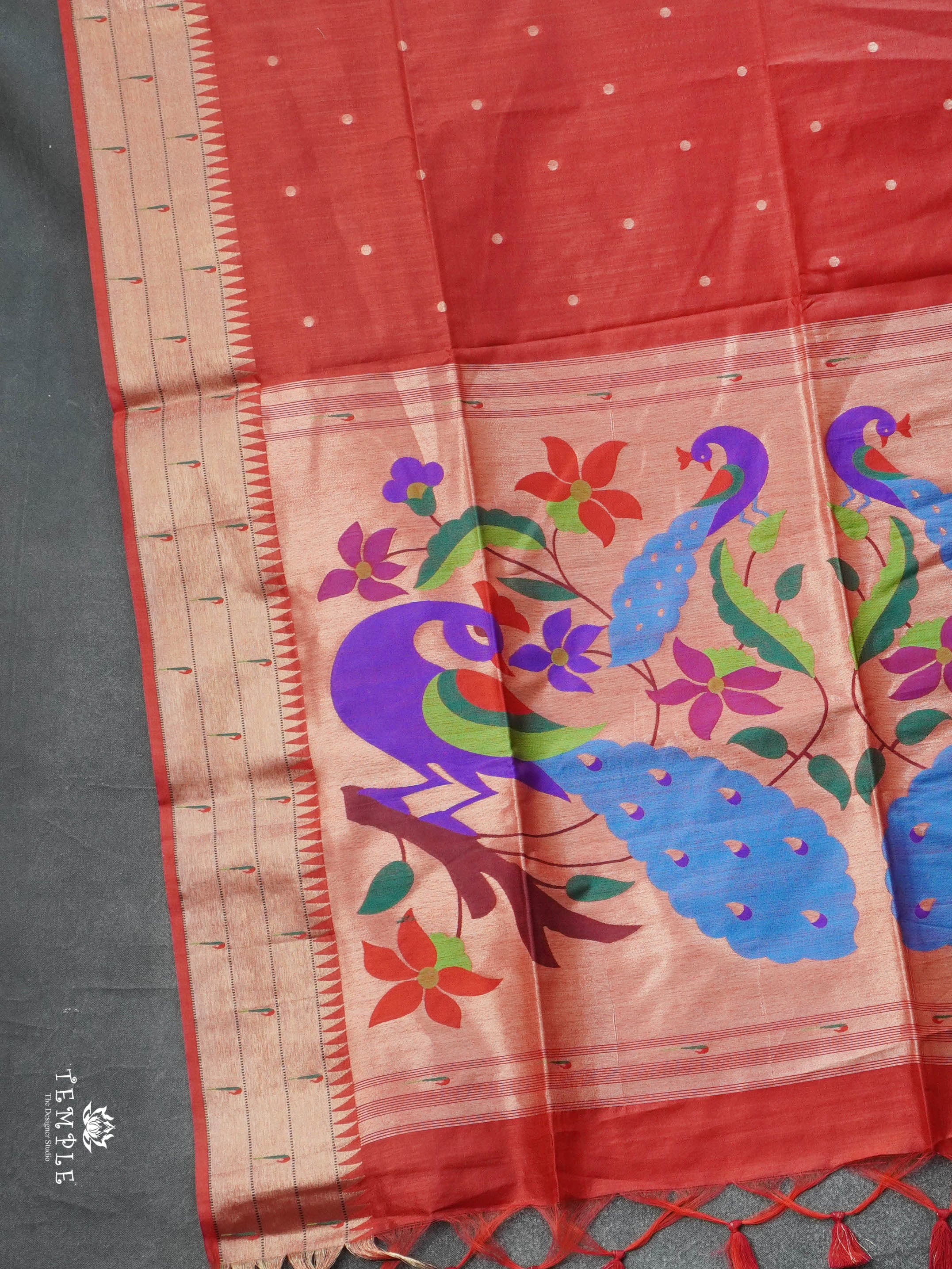 Chanderi Silk Cotton Saree with Paithani weaving | TTDS2815 | PRE BOOKING