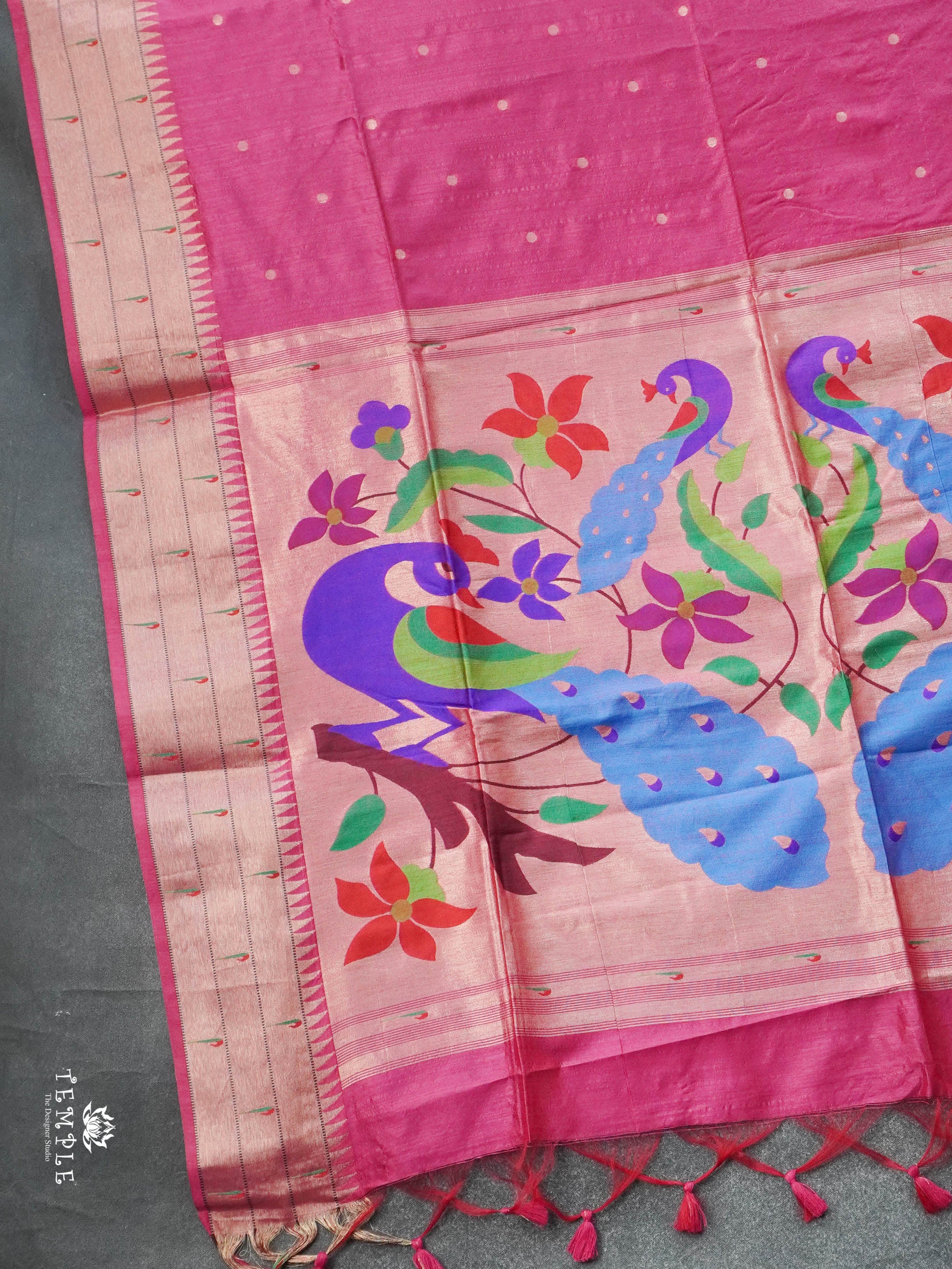 Chanderi Silk Cotton Saree with Paithani weaving | TTDS2815 | PRE BOOKING