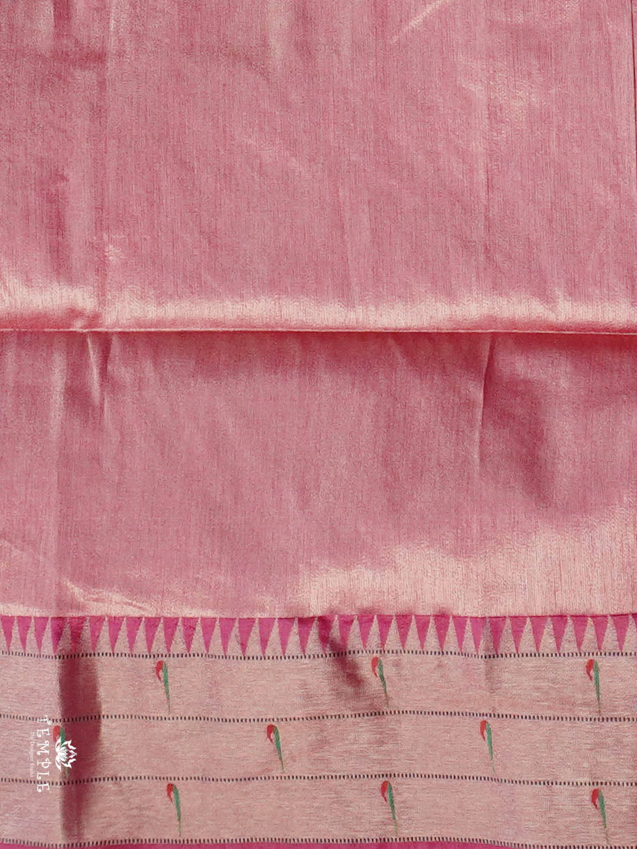 Chanderi Silk Saree with Paithani weaving | TTDS2815