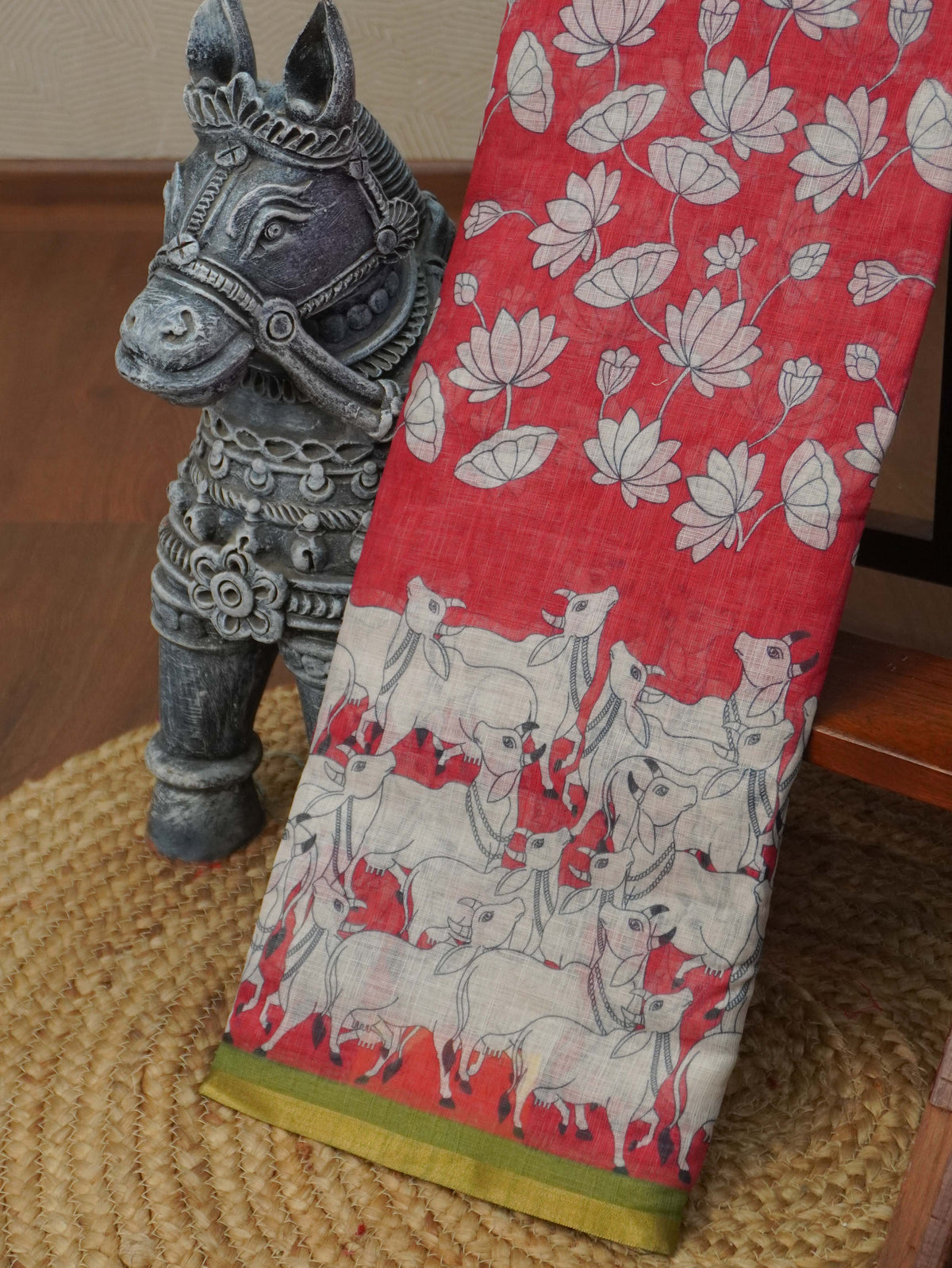 Linen Cotton Saree | TTDS3639