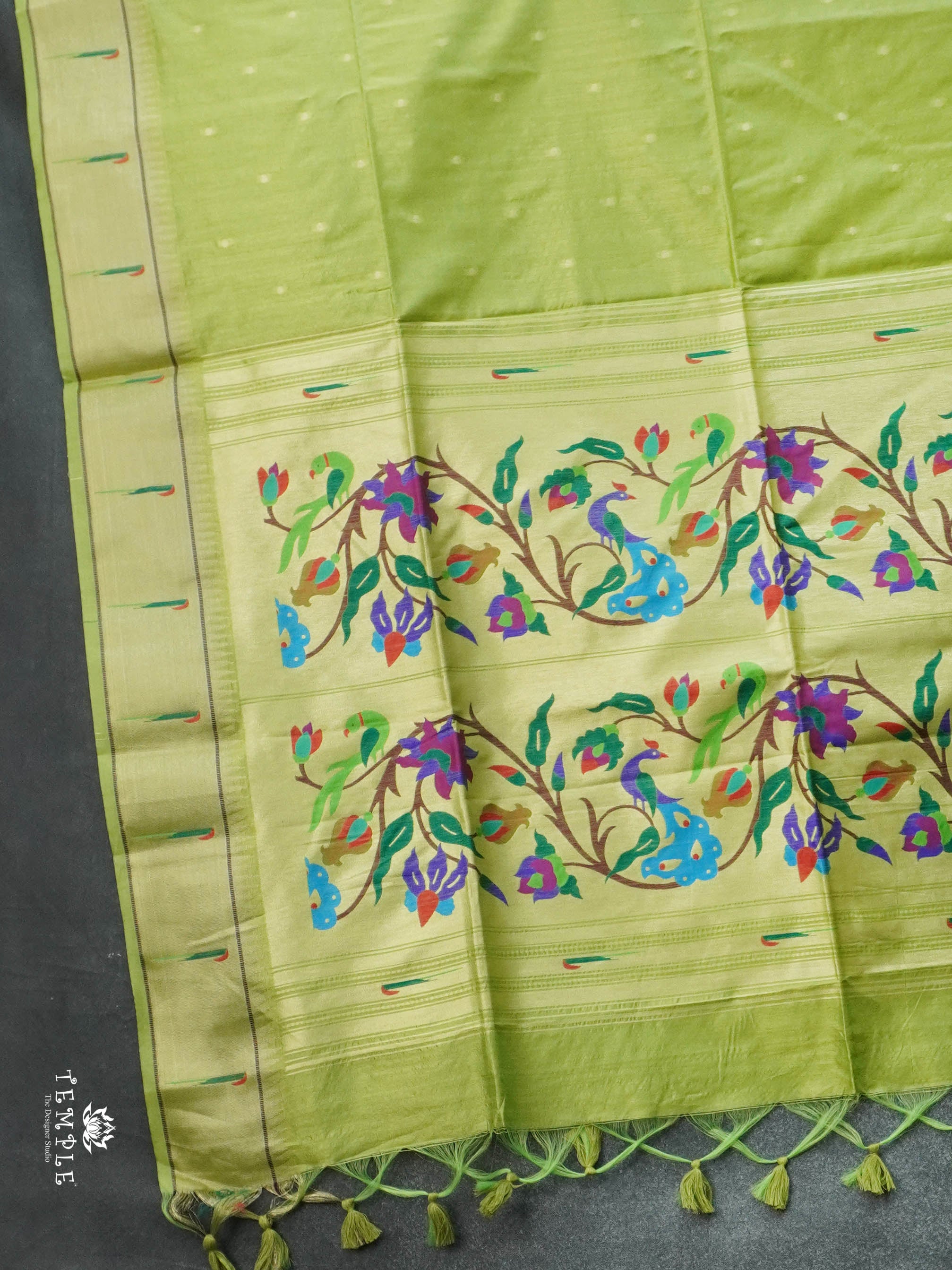 Chanderi Silk Cotton Saree with Paithani | TTDS2795 | PRE BOOKING