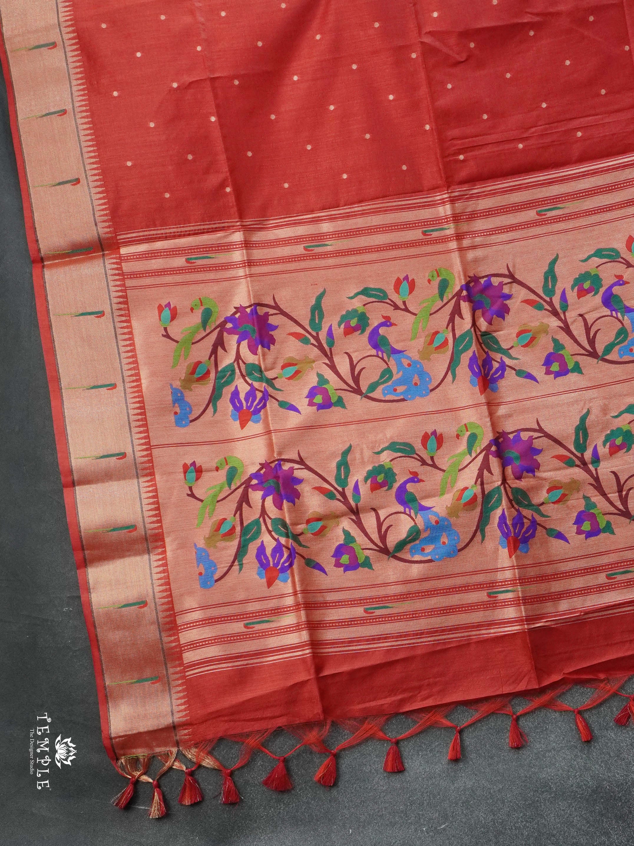 Chanderi Silk Cotton Saree with Paithani | TTDS2795 | PRE BOOKING