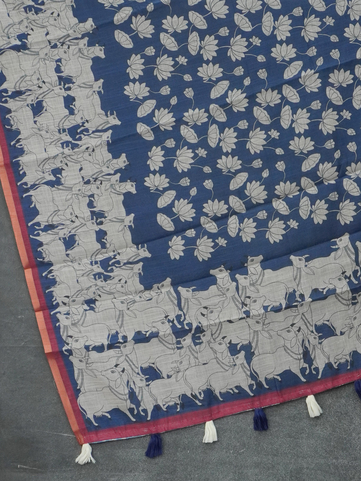 Linen Cotton Saree | TTDS3639
