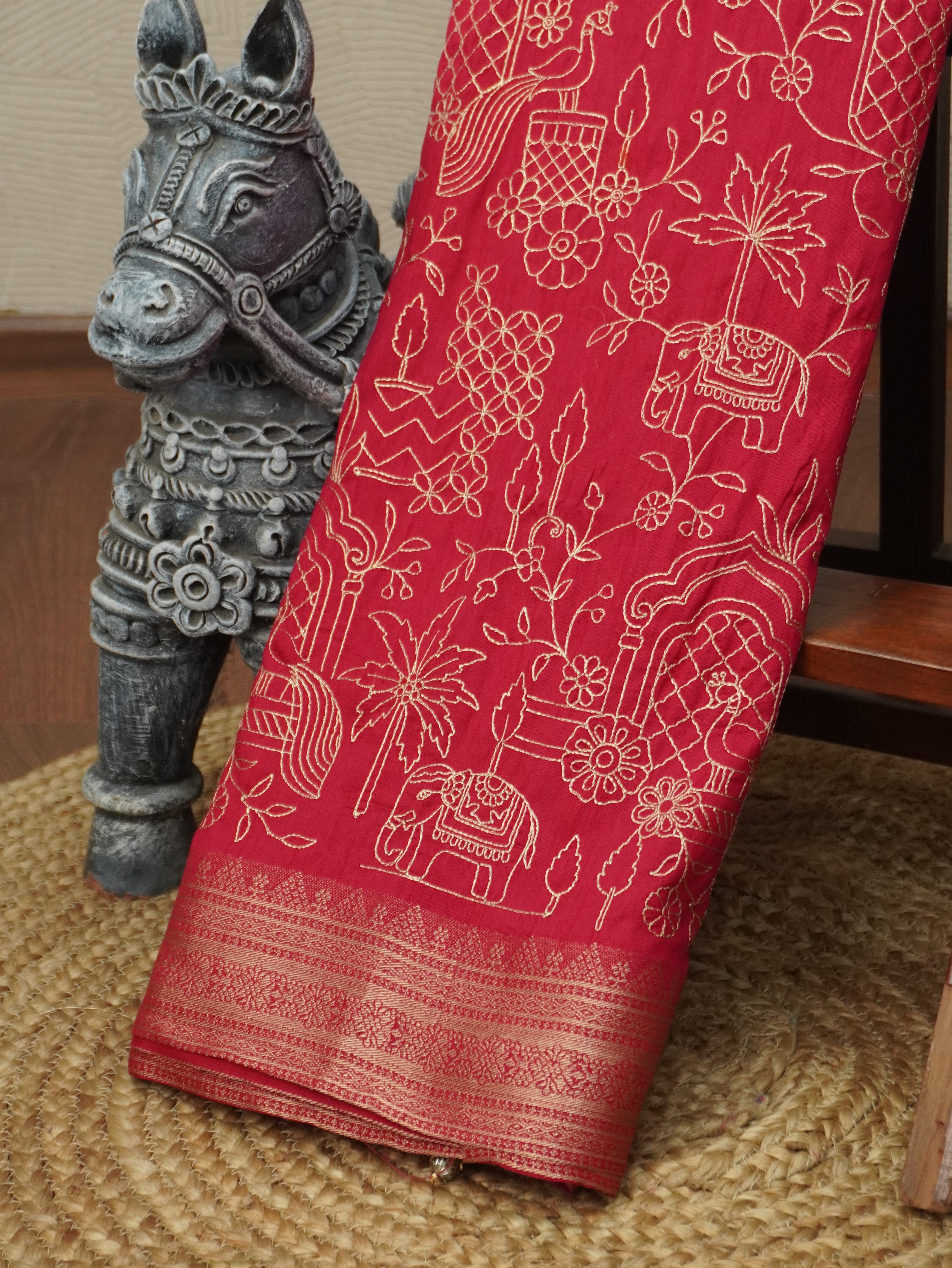 Raw Silk Saree | TTDS3220