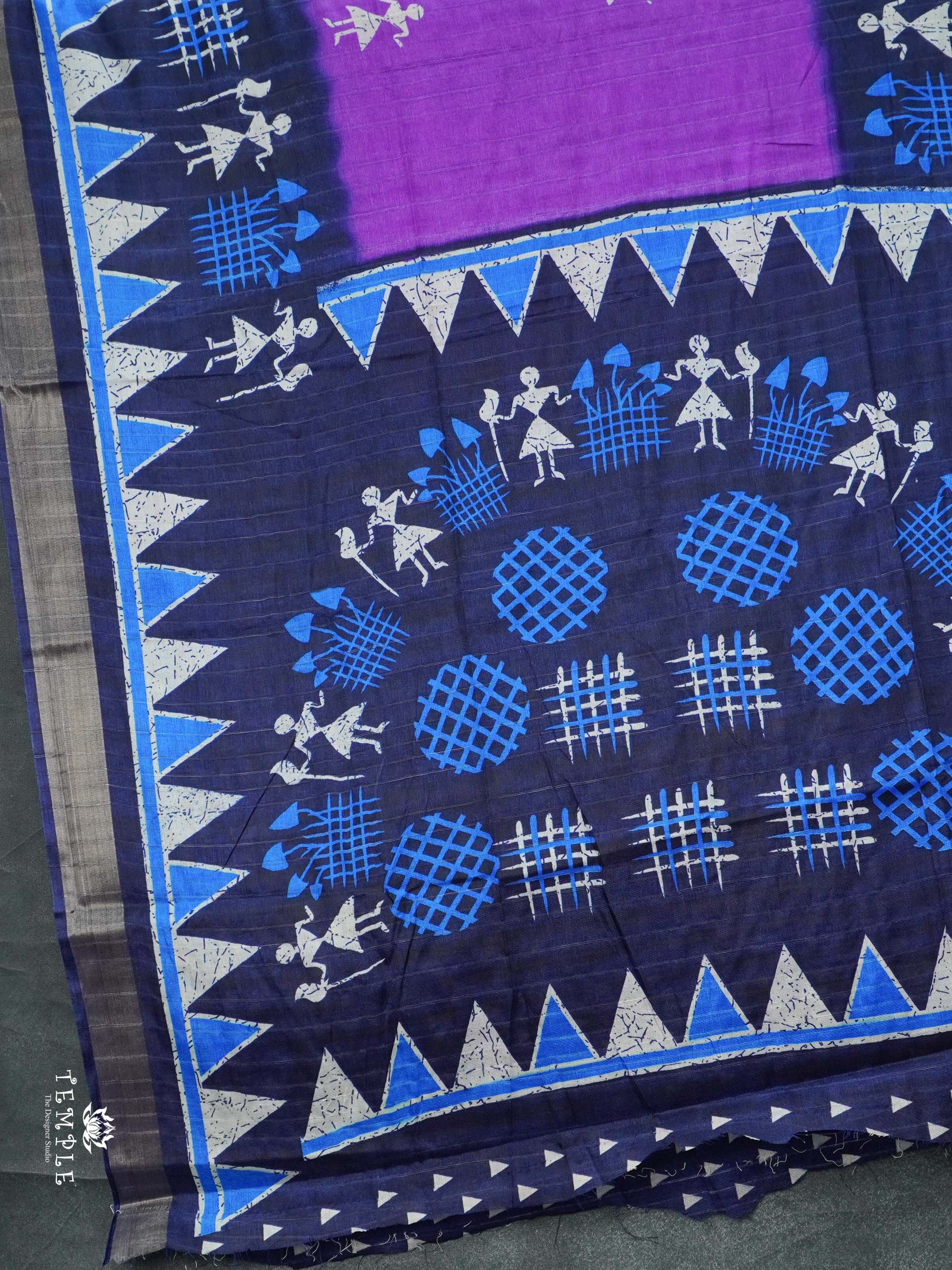 Warli Printed Binny Silk Saree | TTDS2224