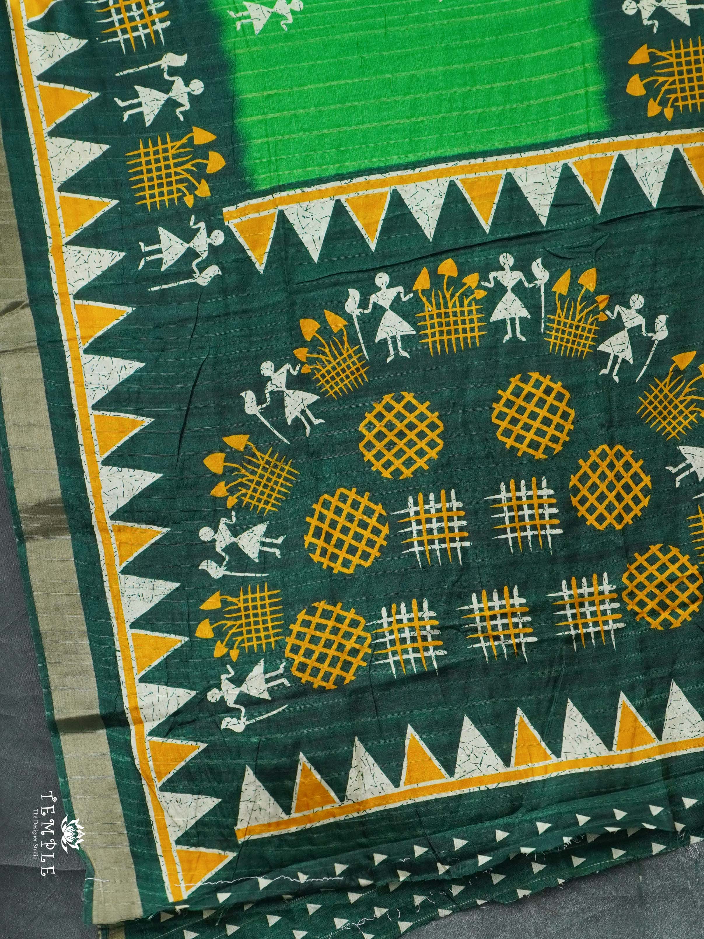 Warli Printed Binny Silk Saree | TTDS2224