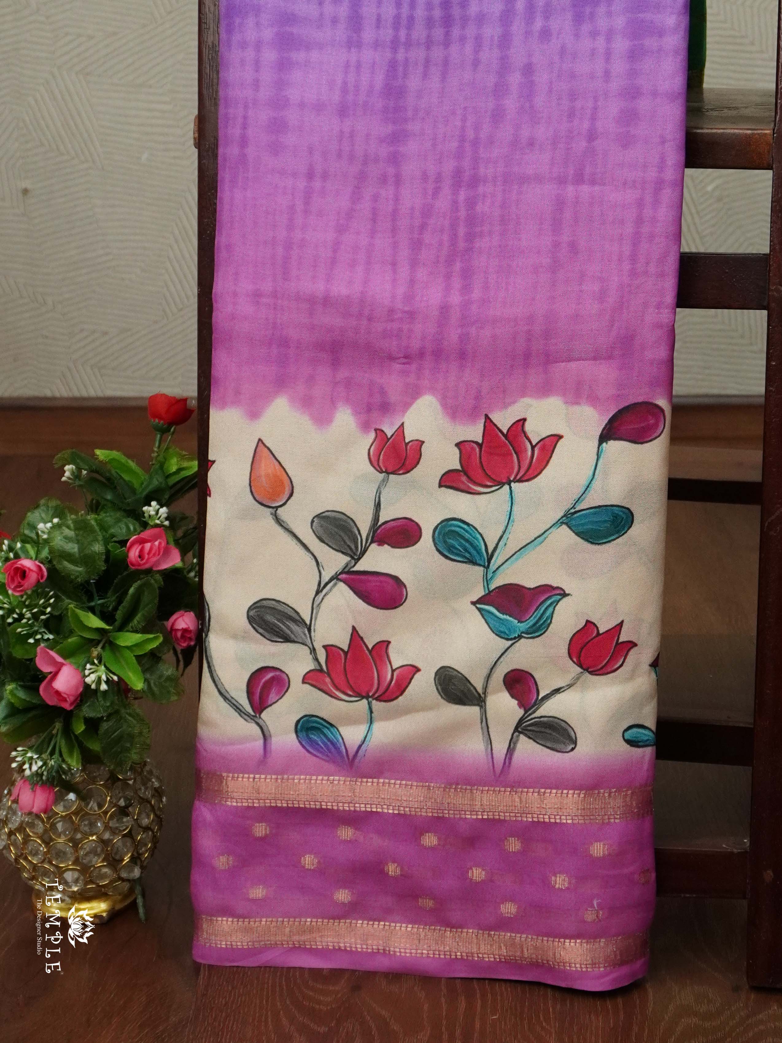 Semi Crepe Saree With Triple Shades | TTDS2303