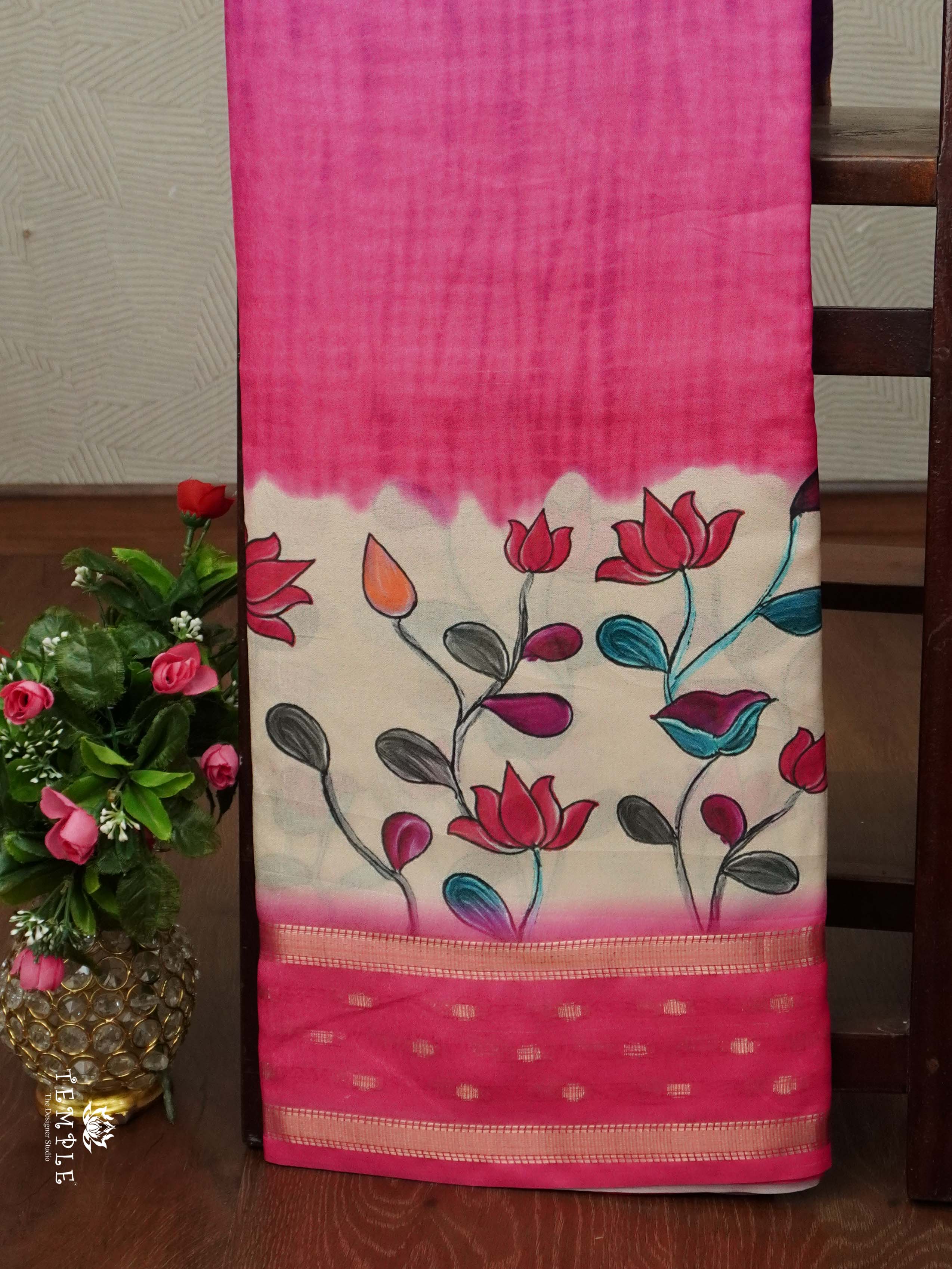 Semi Crepe Saree With Triple Shades | TTDS2303