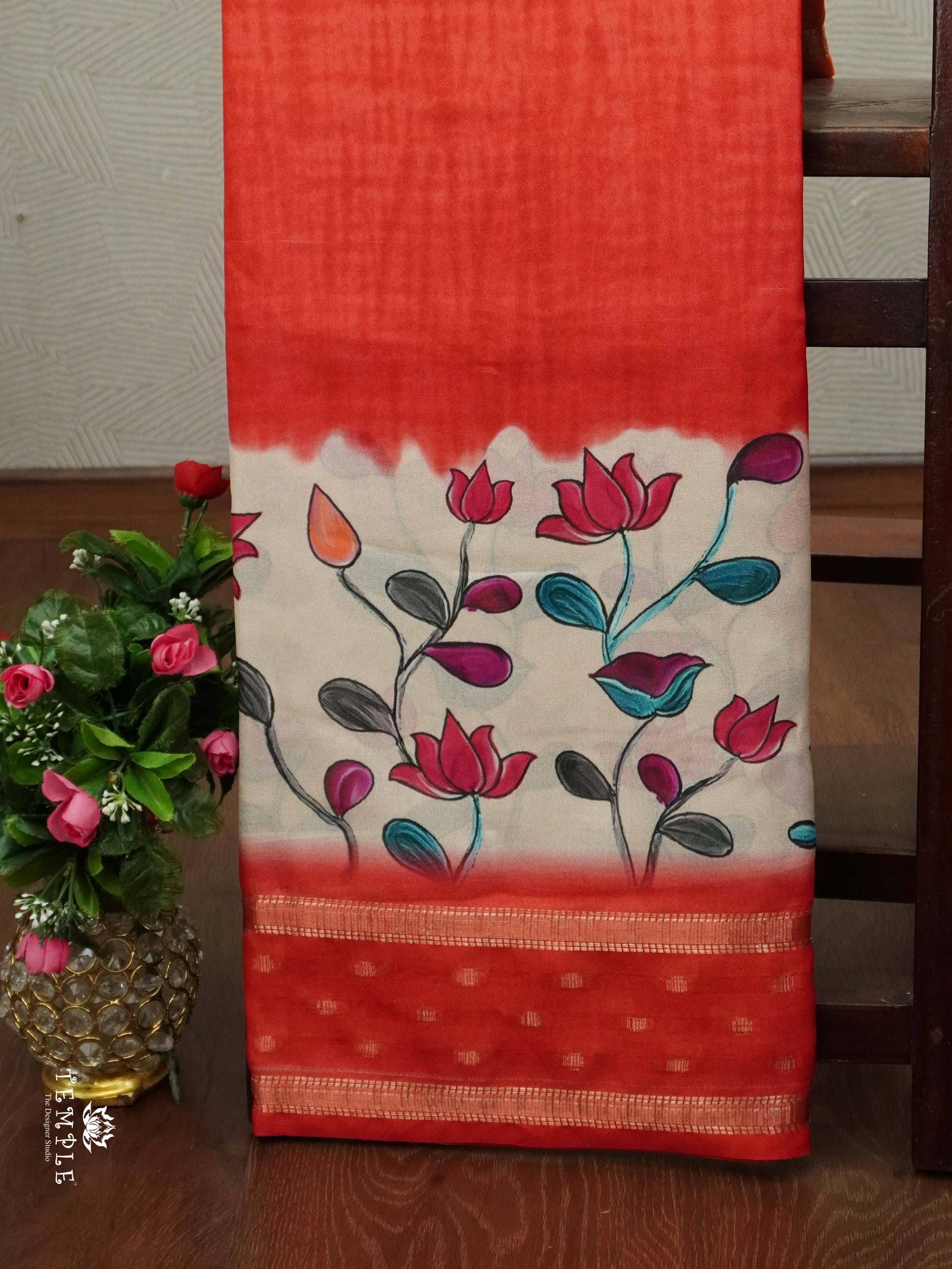 Semi Crepe Saree With Triple Shades | TTDS2303